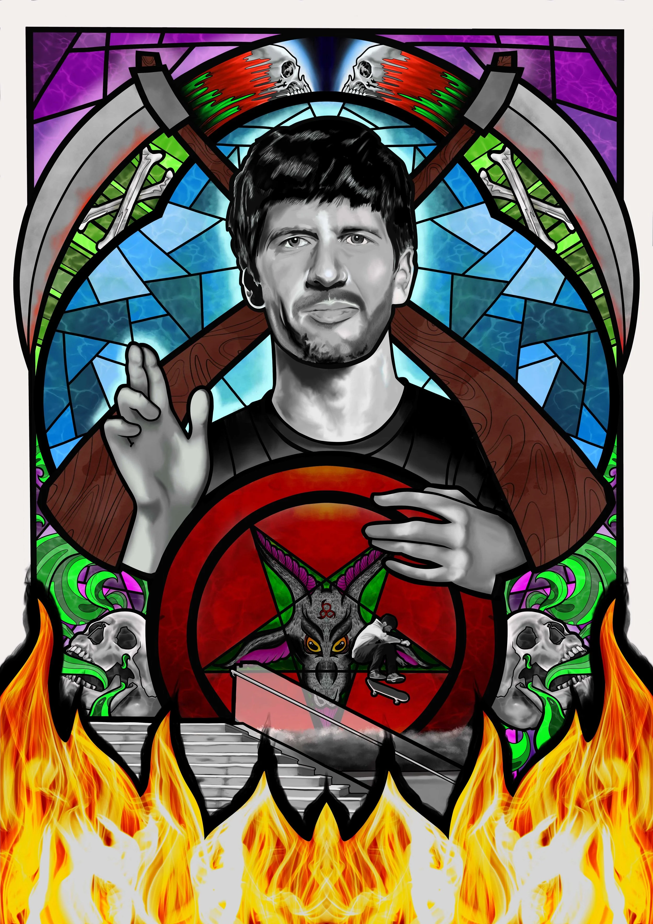 Chris Cole Skateboarder art prints