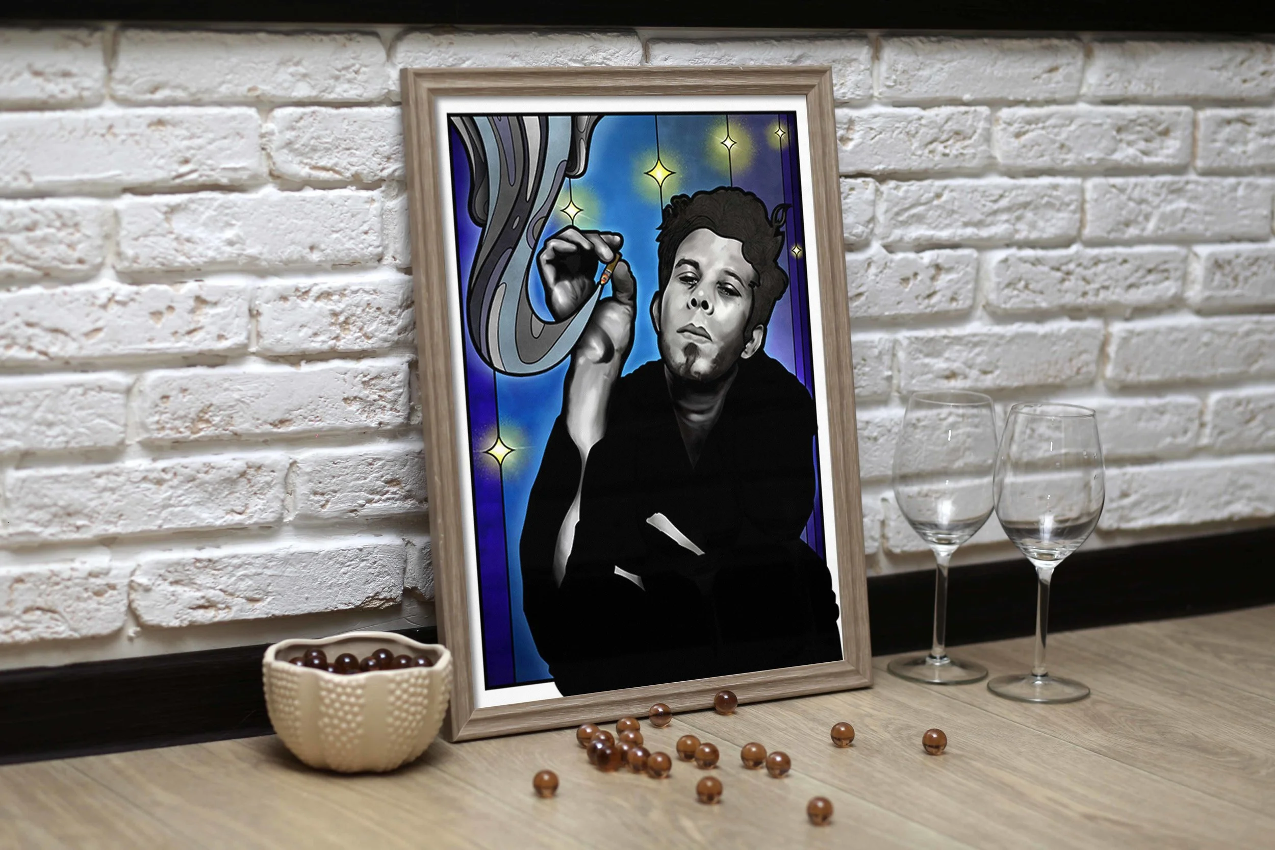 tom waits poster by tragic o'hara