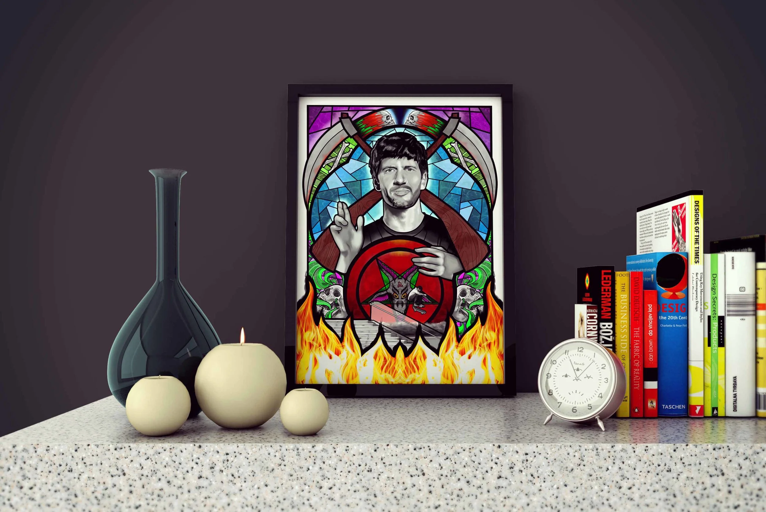 skateboard wall art by tragic o'hara