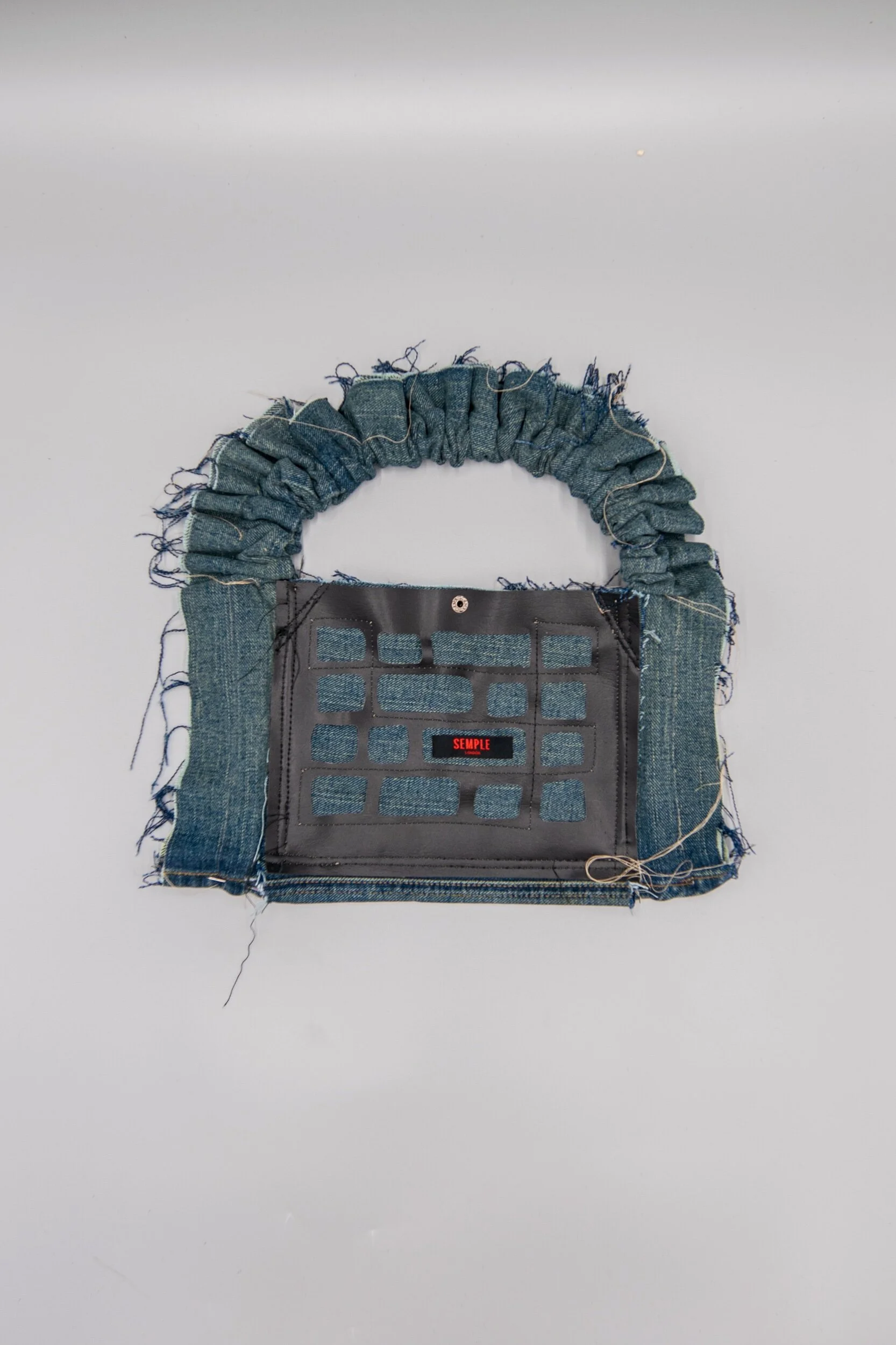 Denim-Brick 'Raggedy' Bag