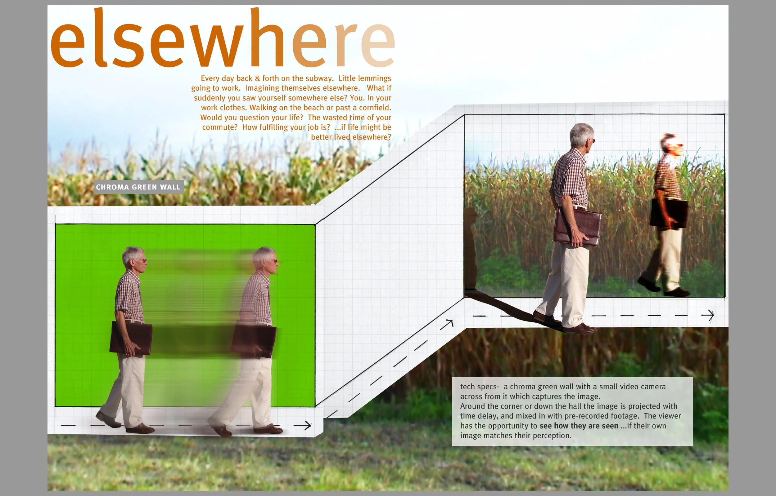 Four different interactive installation prototypes.