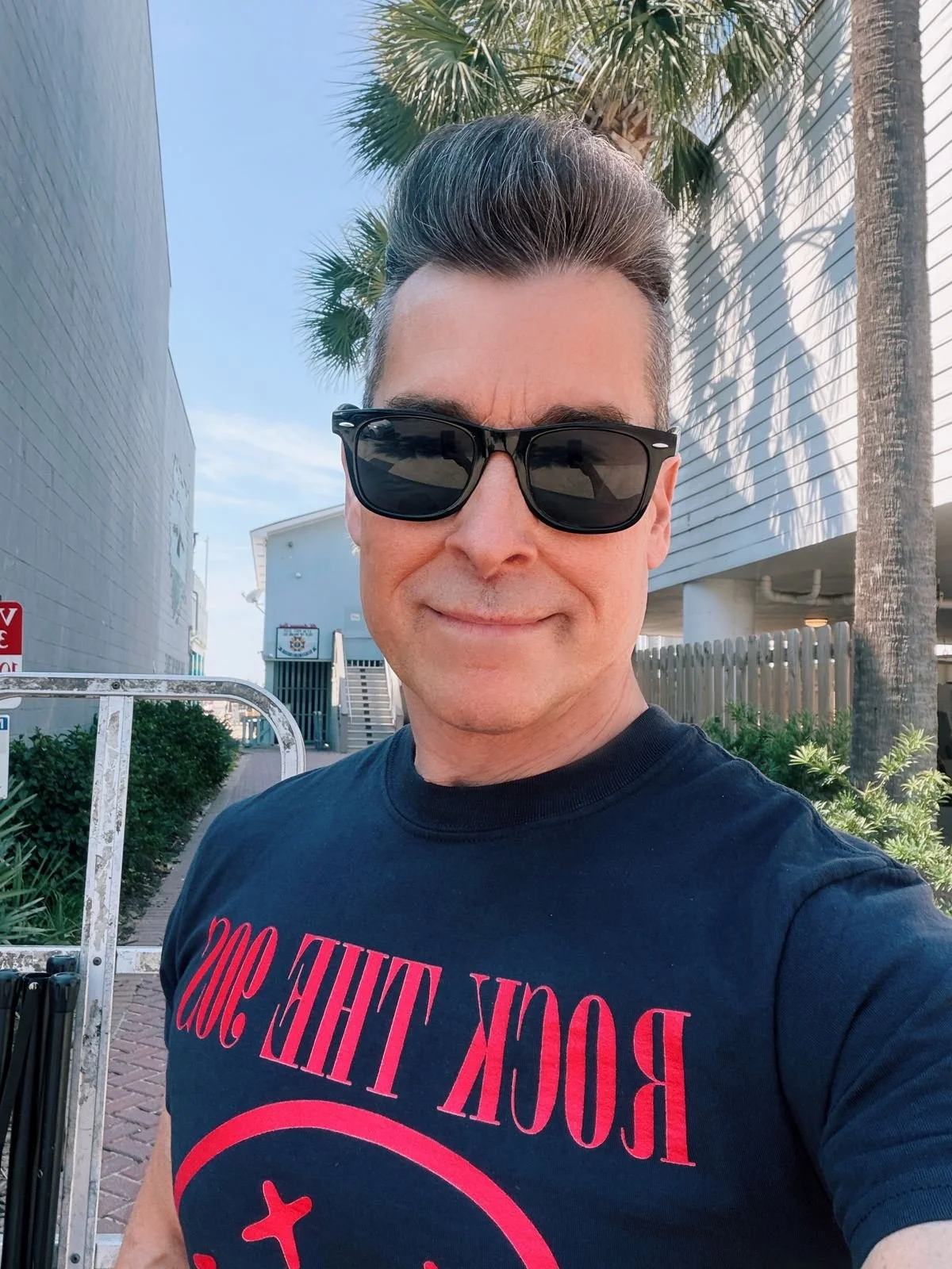 Hugh enjoying the weather!