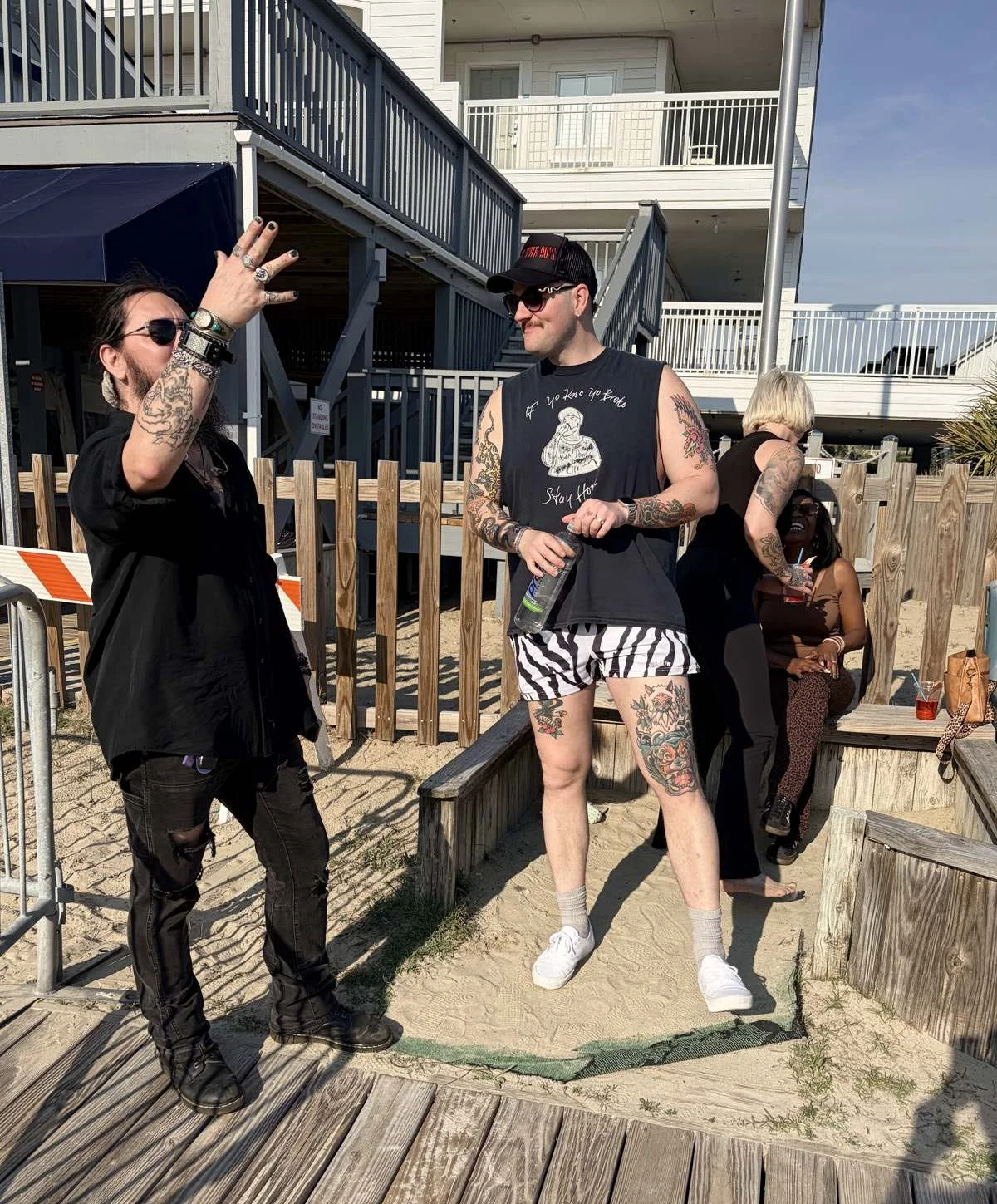 Lewis and Lance talking shop