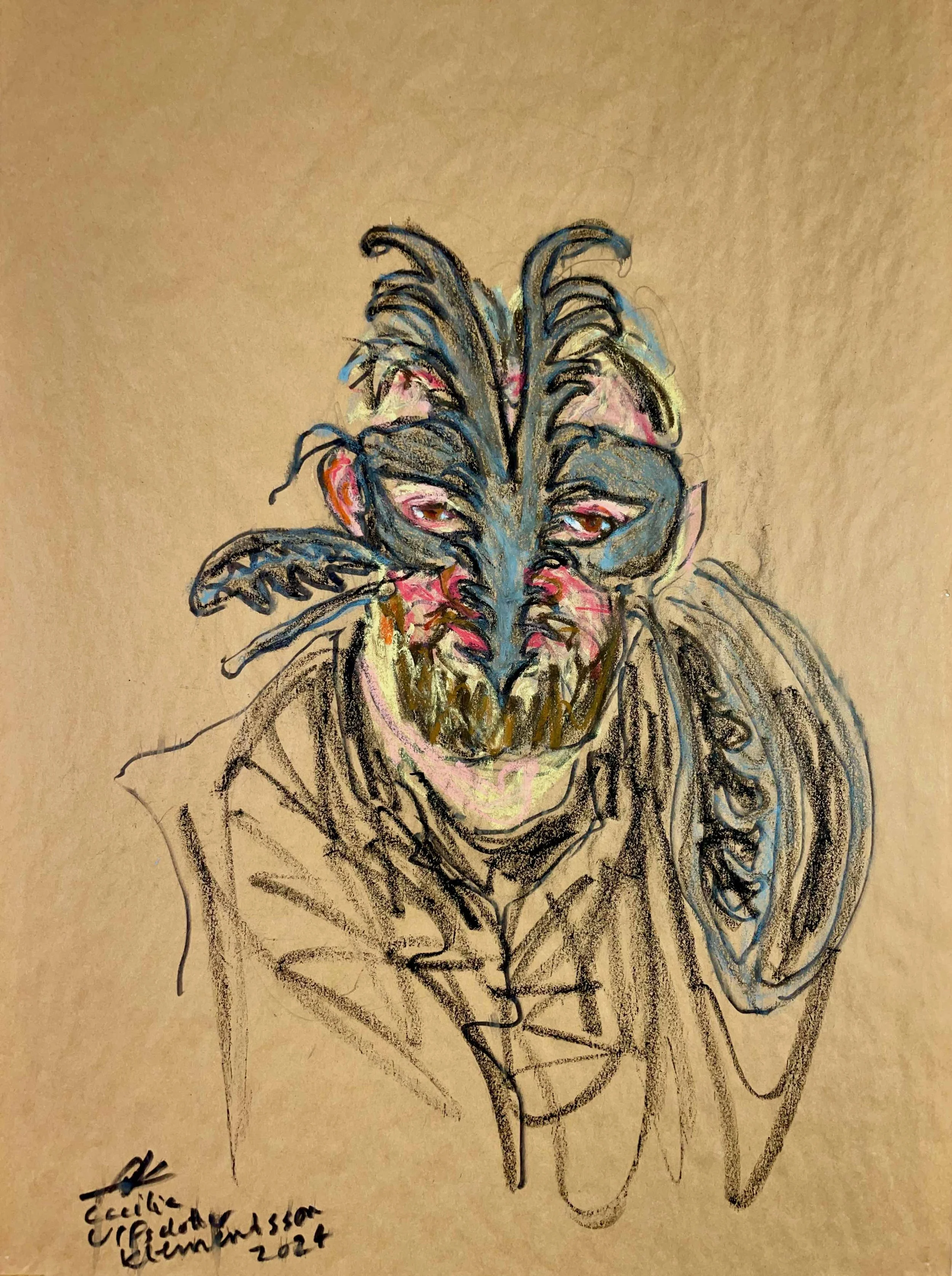 Life drawing portrait at Rosendal Garden Party: David