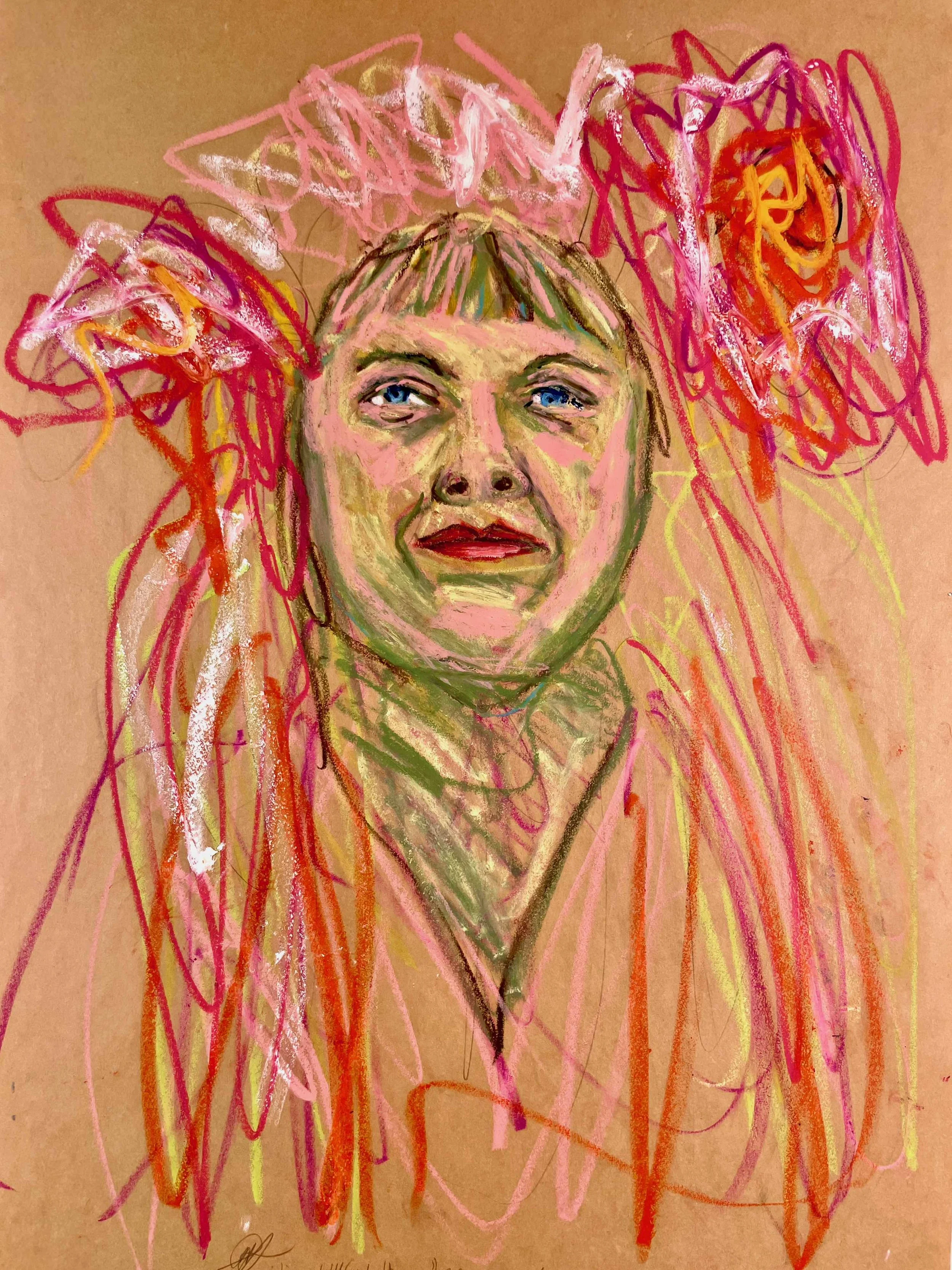 Life drawing portrait at Rosendal Garden Party: Ita