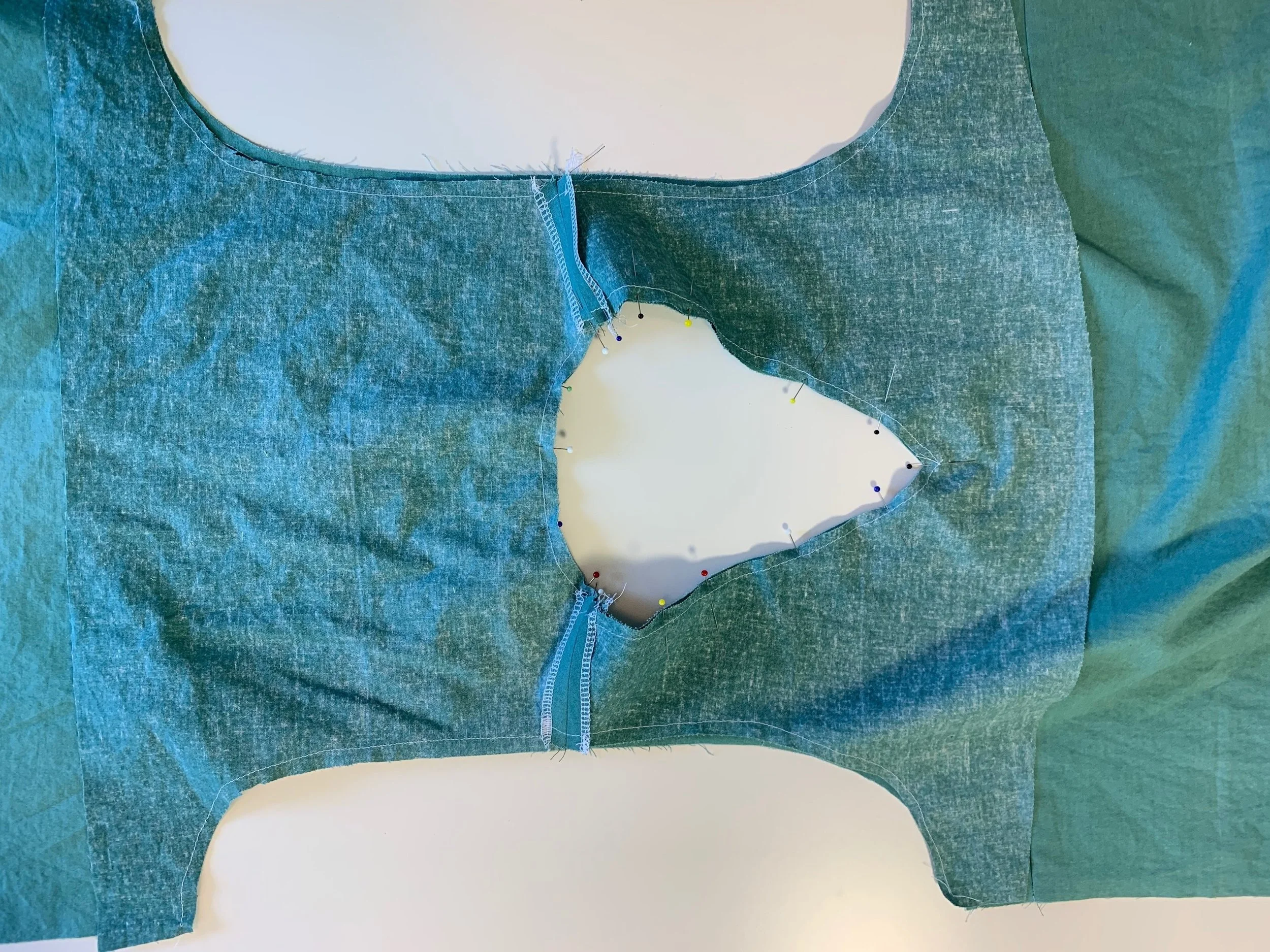 Facing for Version A, continuous in front and back.