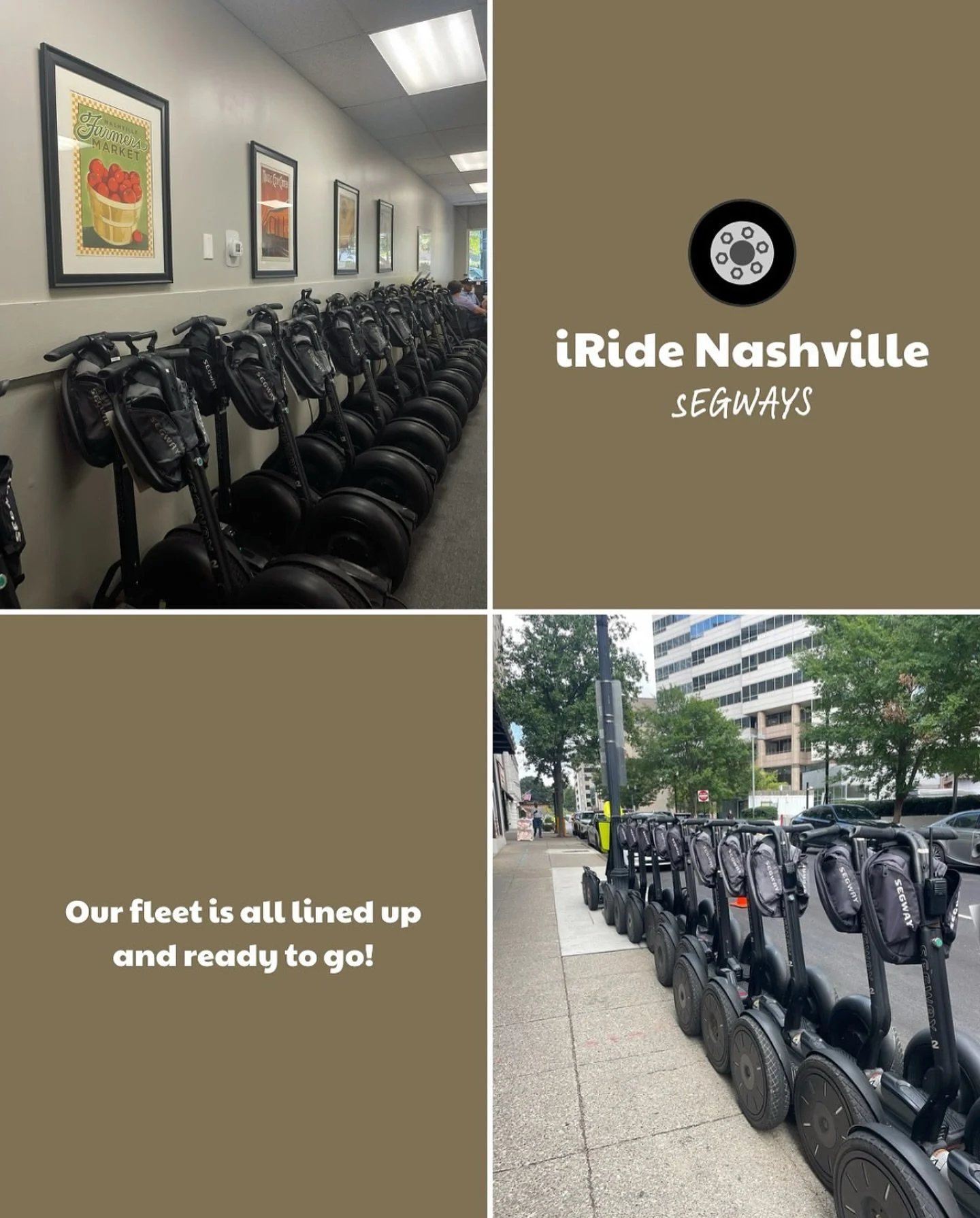 Our fleet of Segway&rsquo;s are waiting for you to ride them, and so are we! Book a tour through the link in our bio for the best Segway tour around!🙌🏼😄

#segwaytour #downtownnashville #tourism #sightseeing #segway #familyfun #todoinnashville #cou