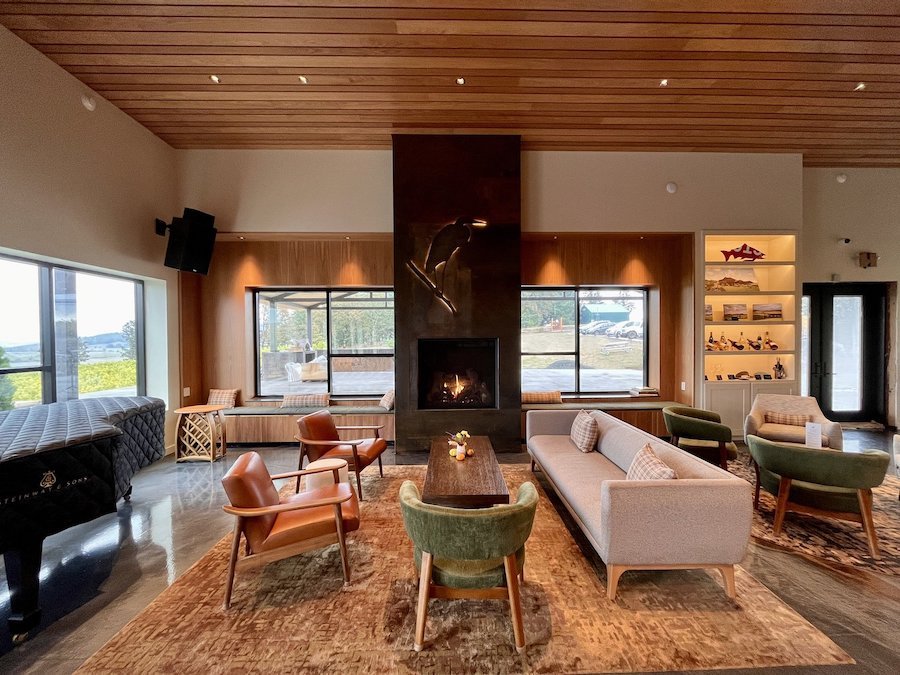 Andante tasting room fire place image