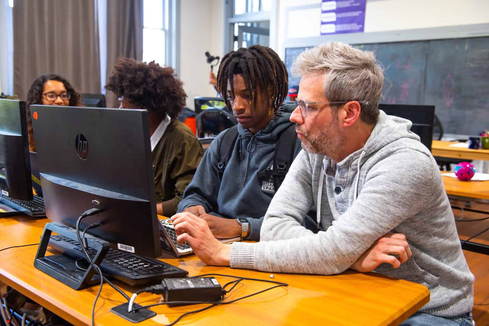 Students develop advanced software development skills at Operation Spark , a third-party training provider founded by a veteran software engineer.