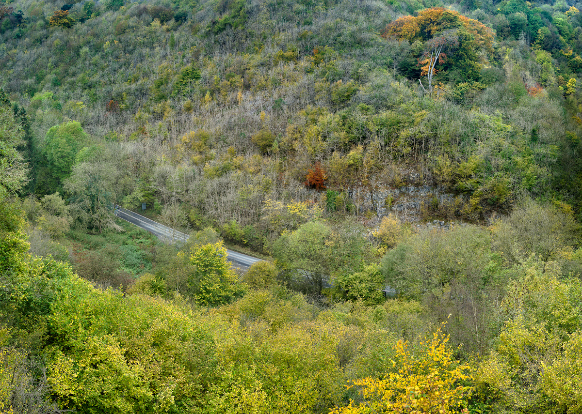 A limestone valley in Derbyshire, named after Phillip Eyre Gell who built the road in 1790 to connect his quarries to Cromford. As Gell claimed Roman descent the naming was latinised.