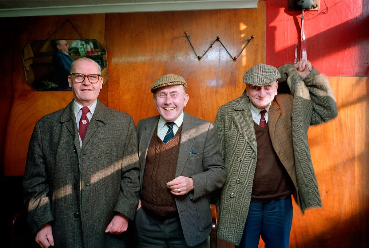 John Darwell - Retired steelworkers, Tommy's Barbers, Attercliffe, 1989