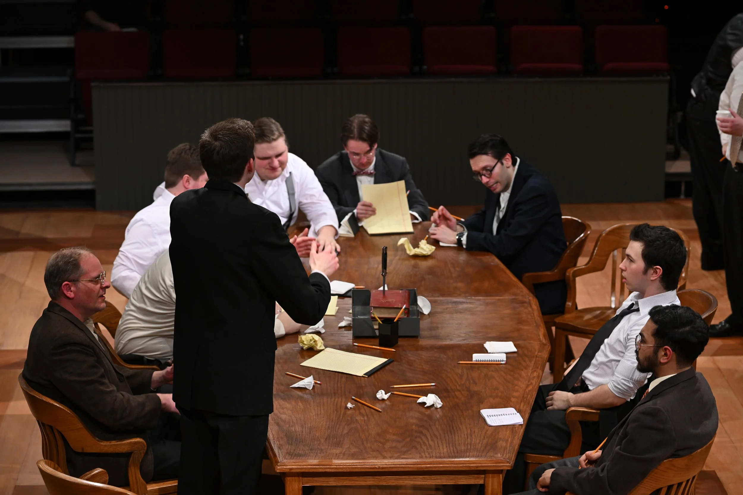   12 Angry Men  Spring 2025: Wabash College Play Directed By Logan Weilbaker Photo Credit: David Teter 