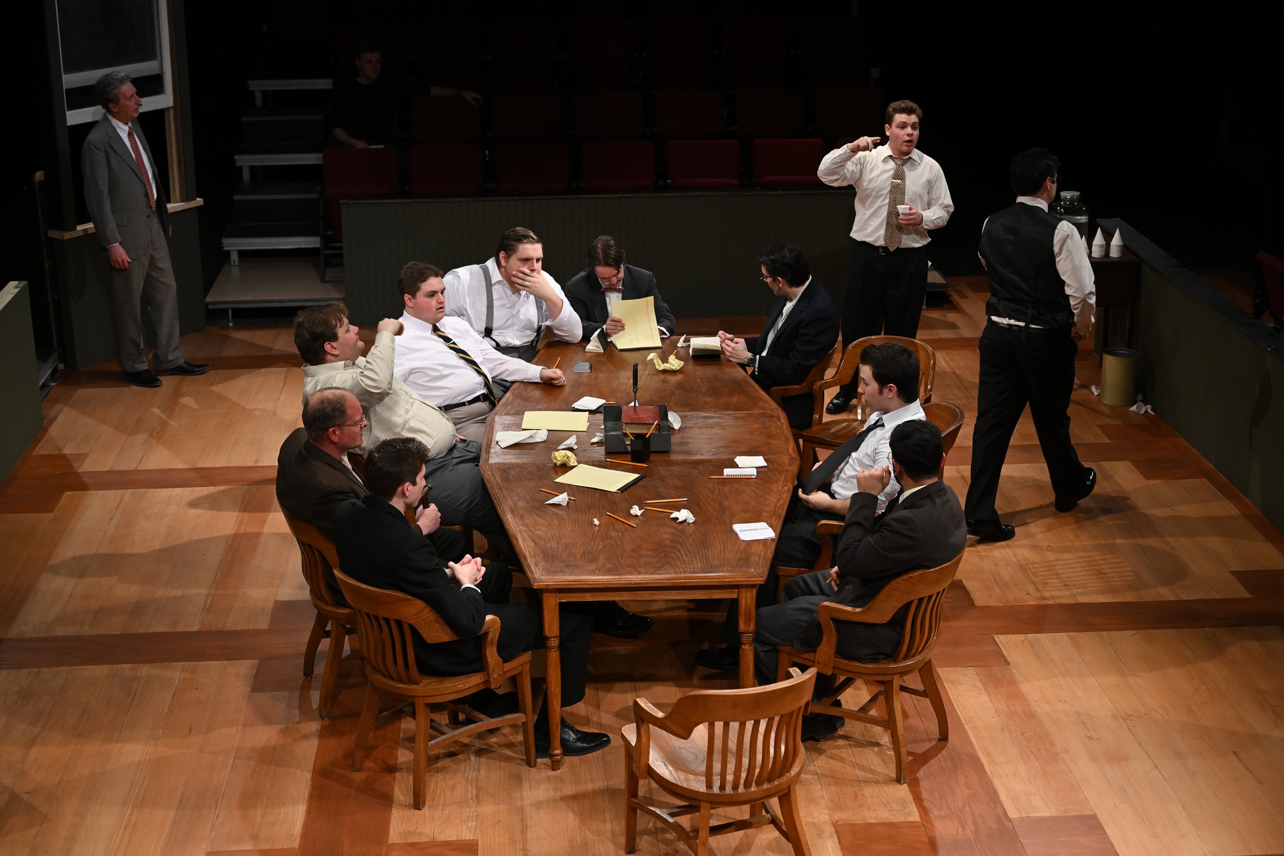   12 Angry Men  Spring 2025: Wabash College Play Directed By Logan Weilbaker Photo Credit: David Teter 