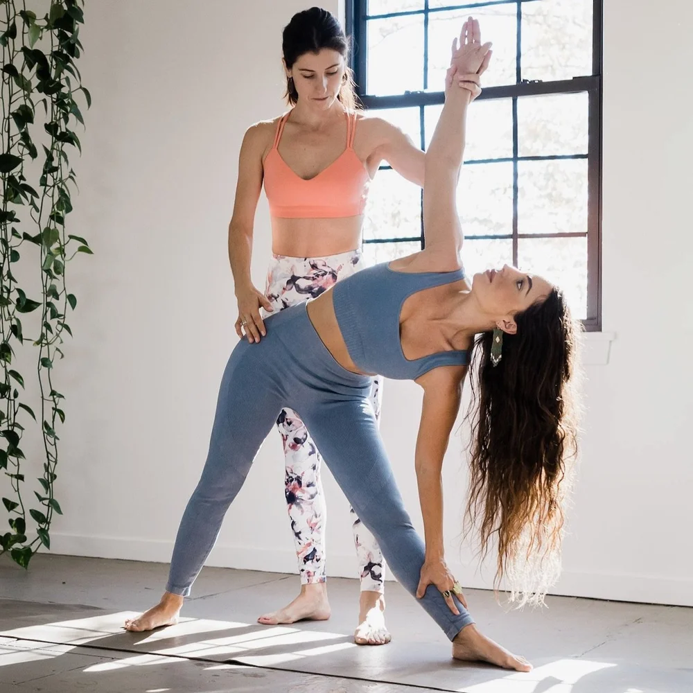 Mila teaching yoga