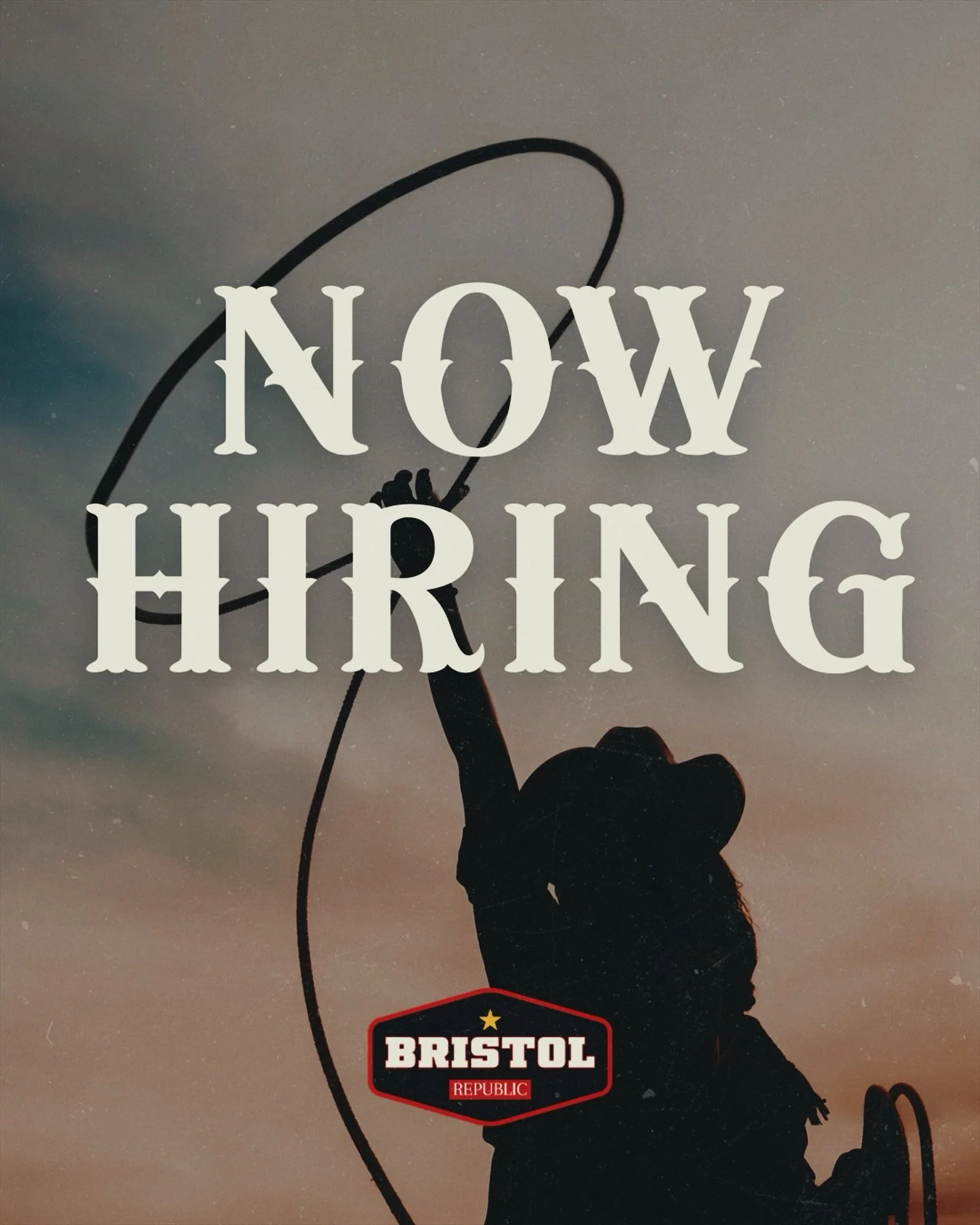 We are roundin&rsquo; up the best crew in the city! If excellent hospitality is in your soul, head to the link in our bio to apply. 

Open positions currently include:
- Bartender
- Hostess/Runner
- Server
- Line Cook/Prep

Let&rsquo;s saddle up!