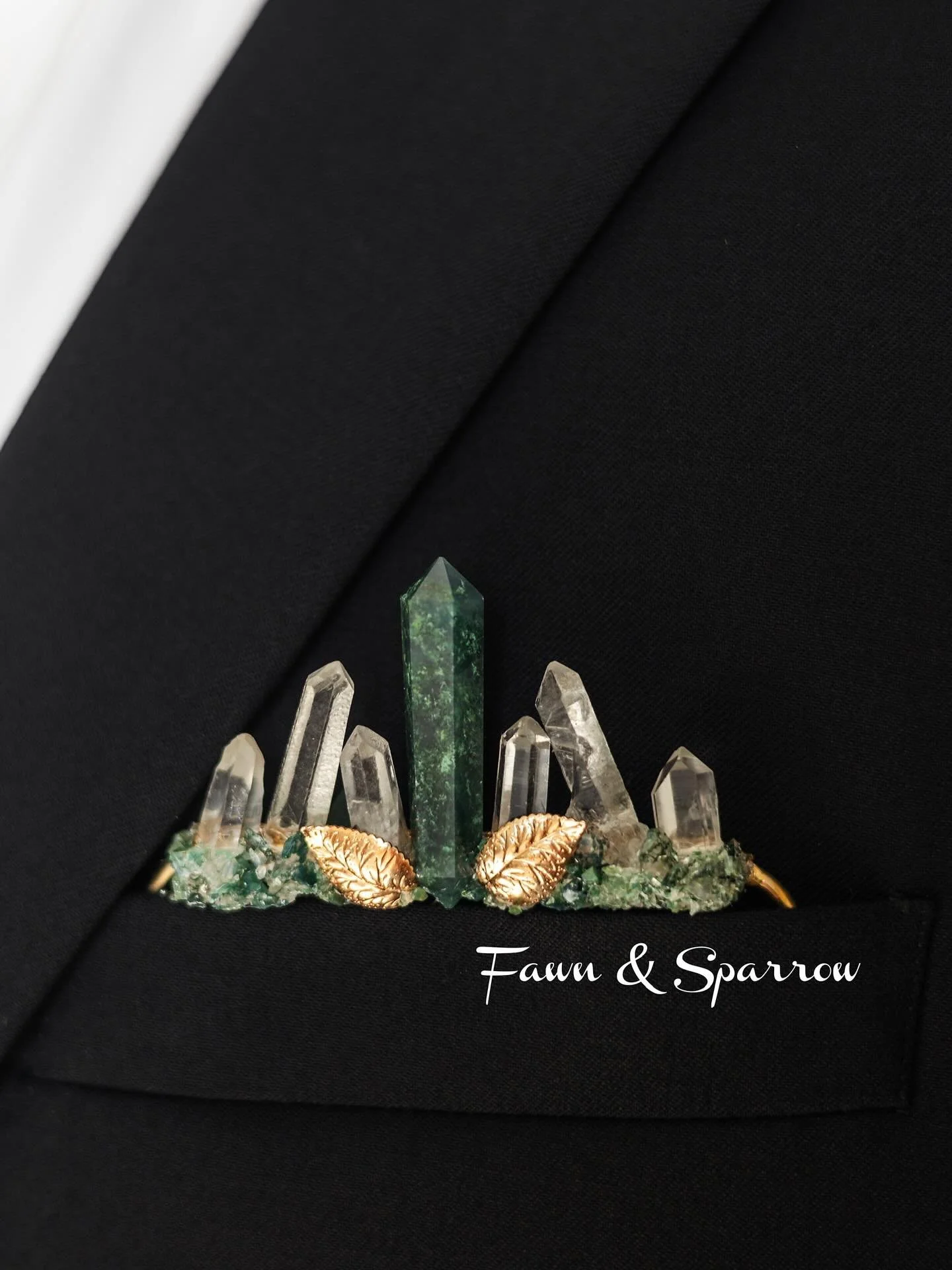 Restocked! Genuine Moss Agate matching pocket Boutonni&egrave;res and hair accessories have all been restocked. Please visit our link in bio to shop our website! International shipping available to select countries from our Etsy shop, also linked in 