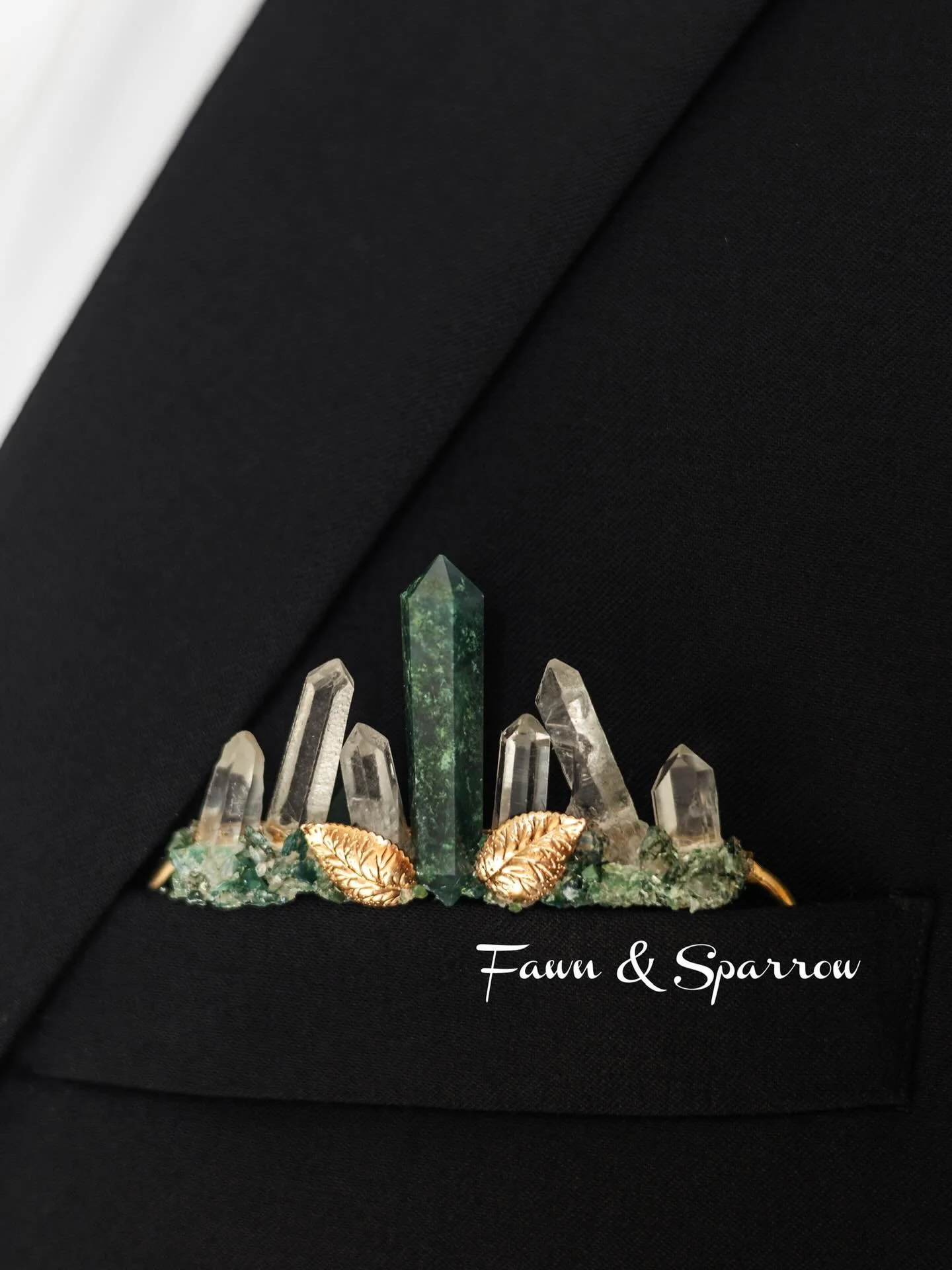 Green, red, black, purple, clear, brown&hellip; what color are we missing? #boutonniere #pocketsquare #pocketcrystals #mensjewelry #mensformalwear