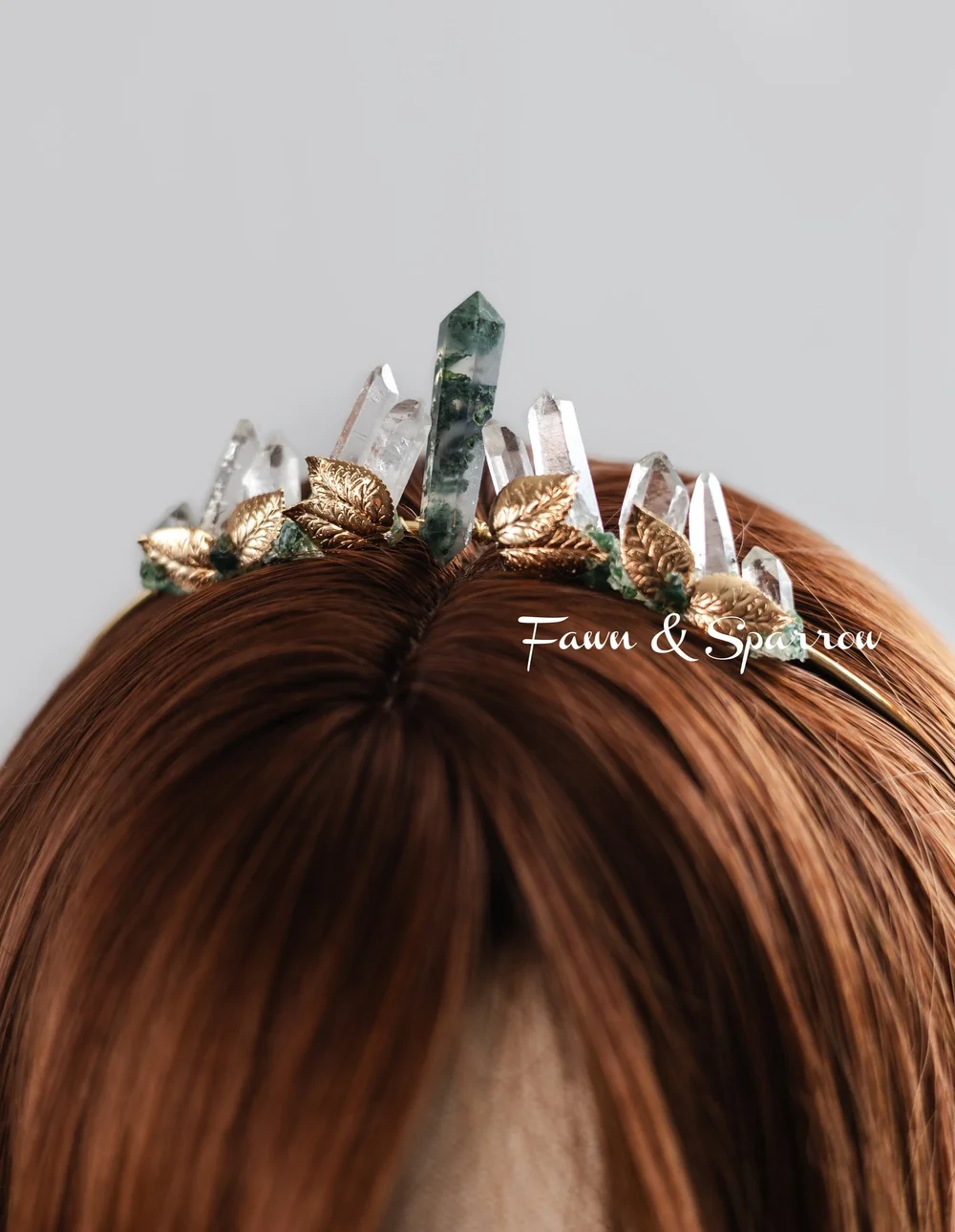 Forest Moss Agate Quartz Tiara — Fawn & Sparrow display picture 3