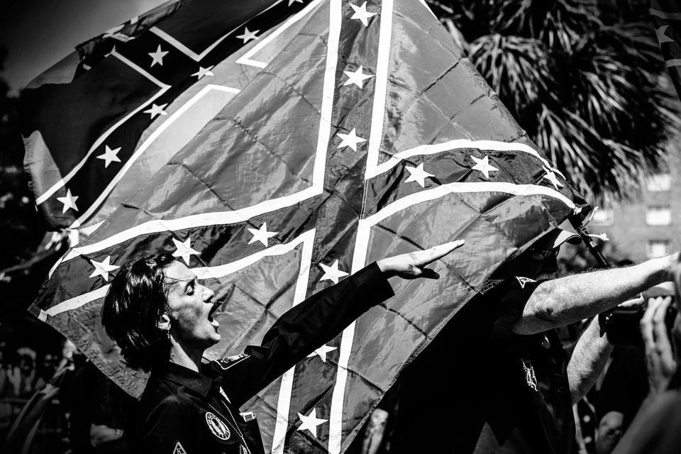 White Supremacist rally for Confederate Flag, South Carolina, 2015