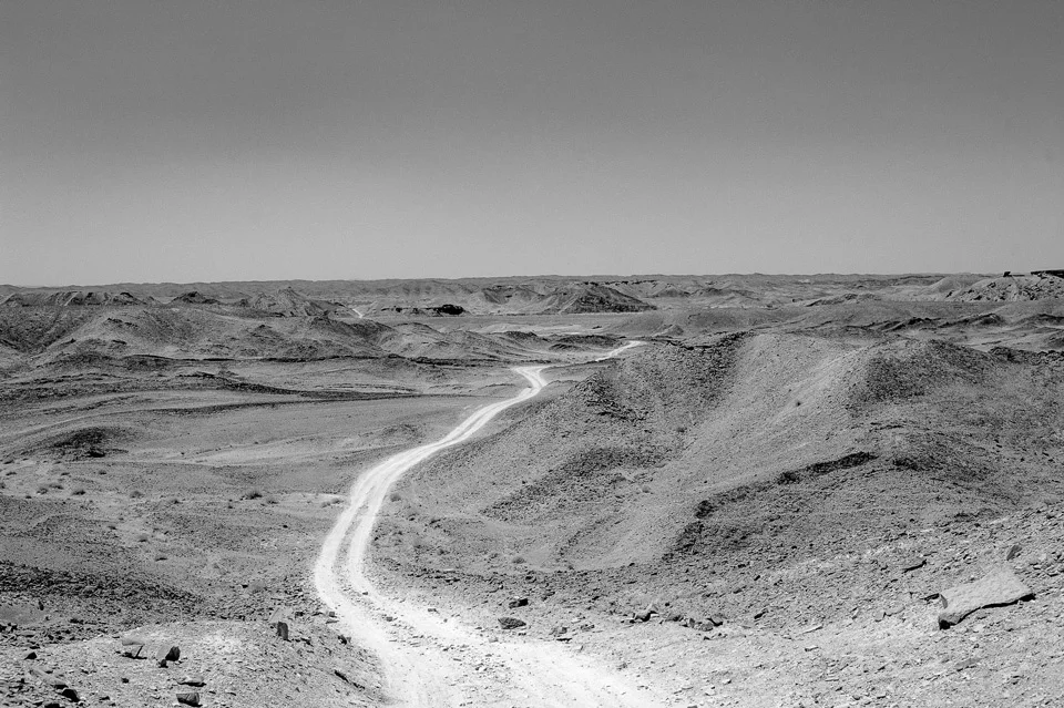 One of the hundreds of desert routes for Afghan refugees. August 2017.