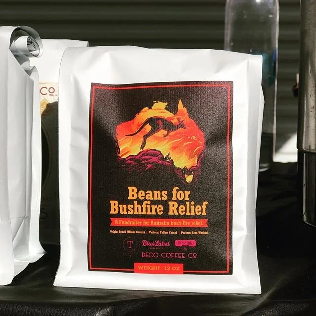 Launching today at all @threefoldcafe locations and @decocoffeeco!🇦🇺 #beansforbushfirerelief