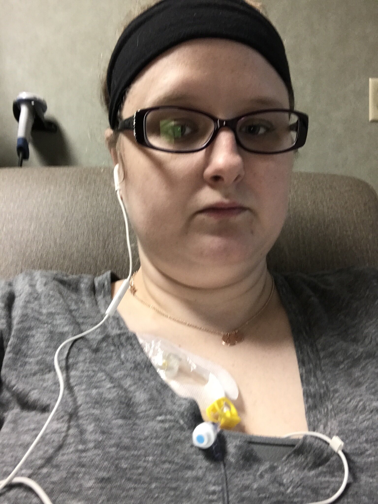  This was the day of my breakdown. I was trying so hard to keep it all together while I was getting my infusion. 