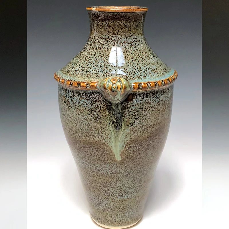 Classically shaped vase in Robin's Egg blues