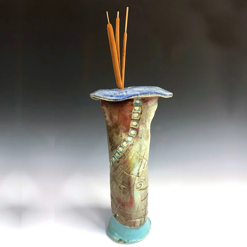 Raku vase that doesn't hold water