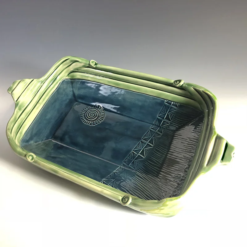 Celadon stunner, perfect as a piece of art or serving your favorite meal