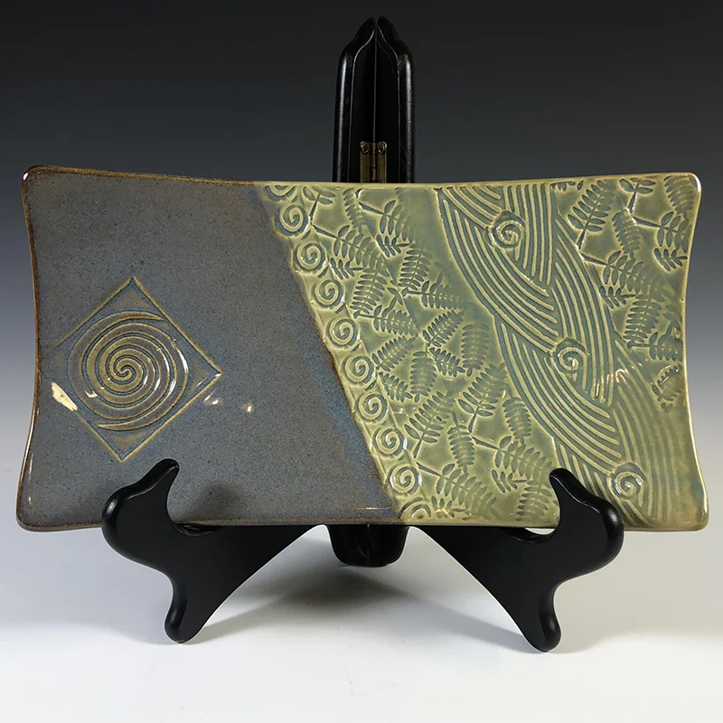 Unusual shape gives this serving plate a place of its own on your table