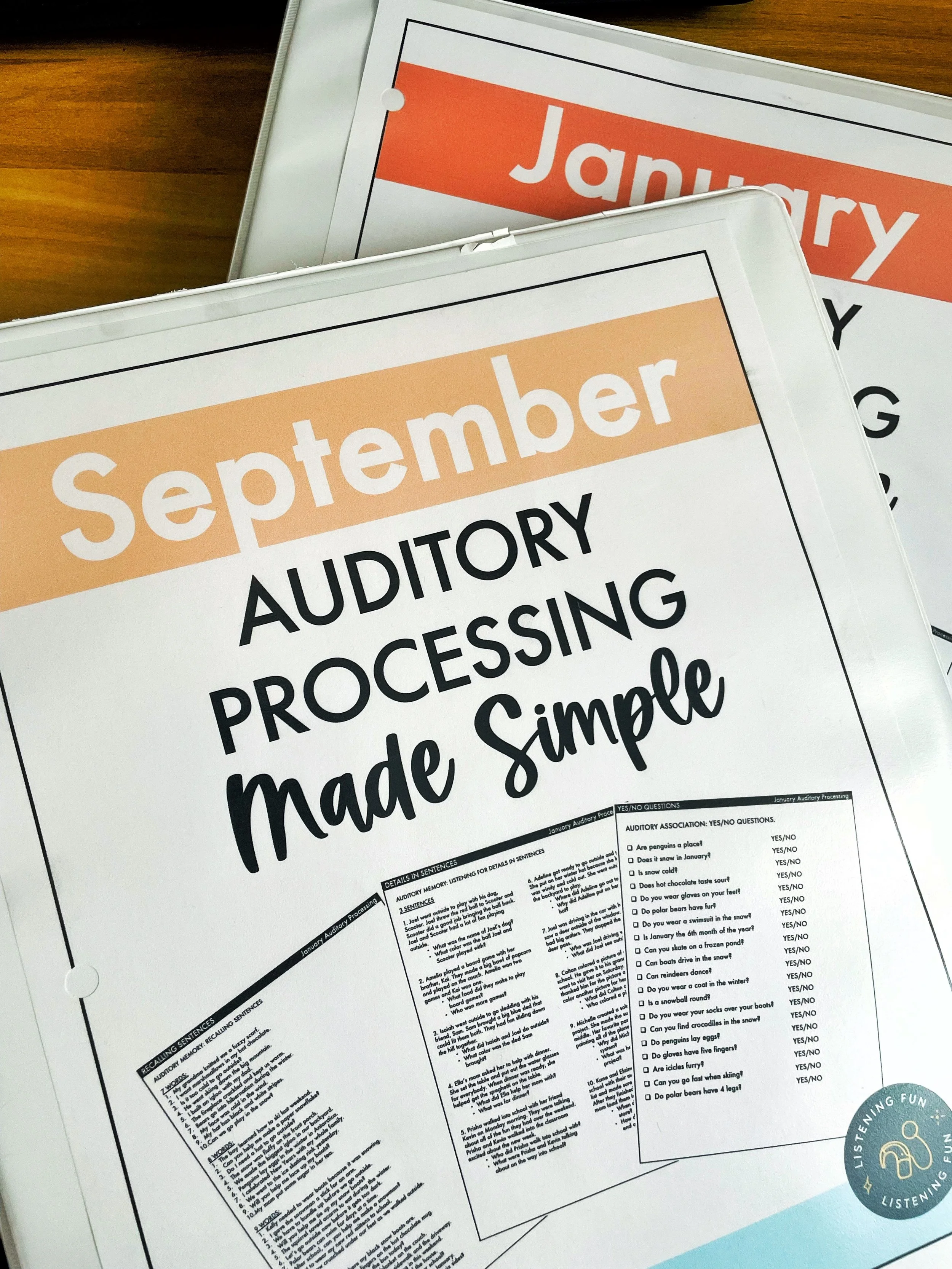 Simple Auditory Processing Activities