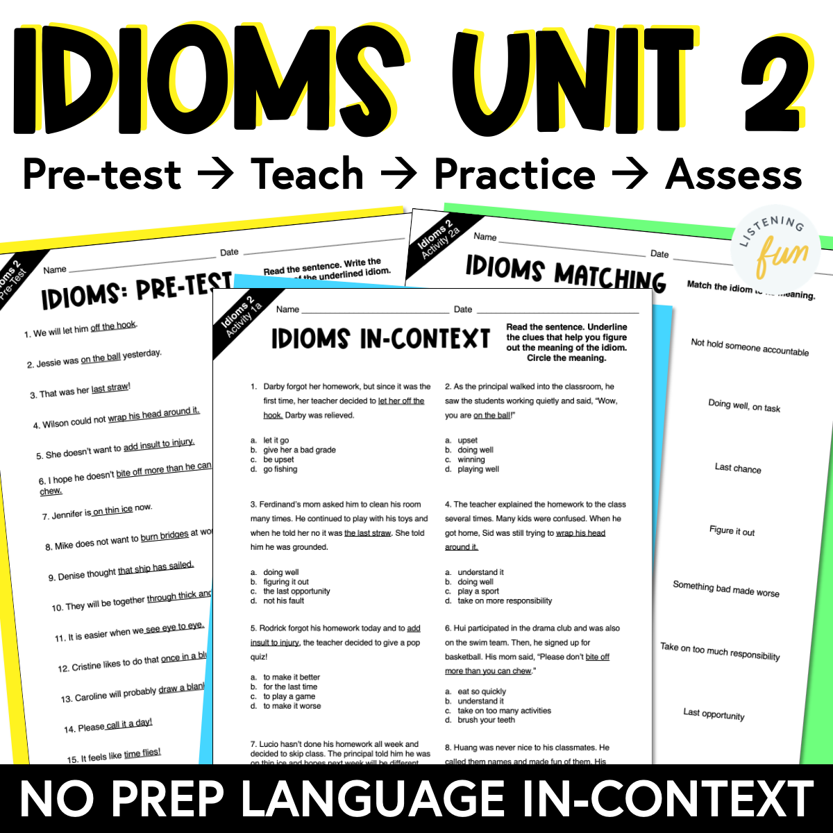 How to Plan and Teach Idioms — Listening Fun