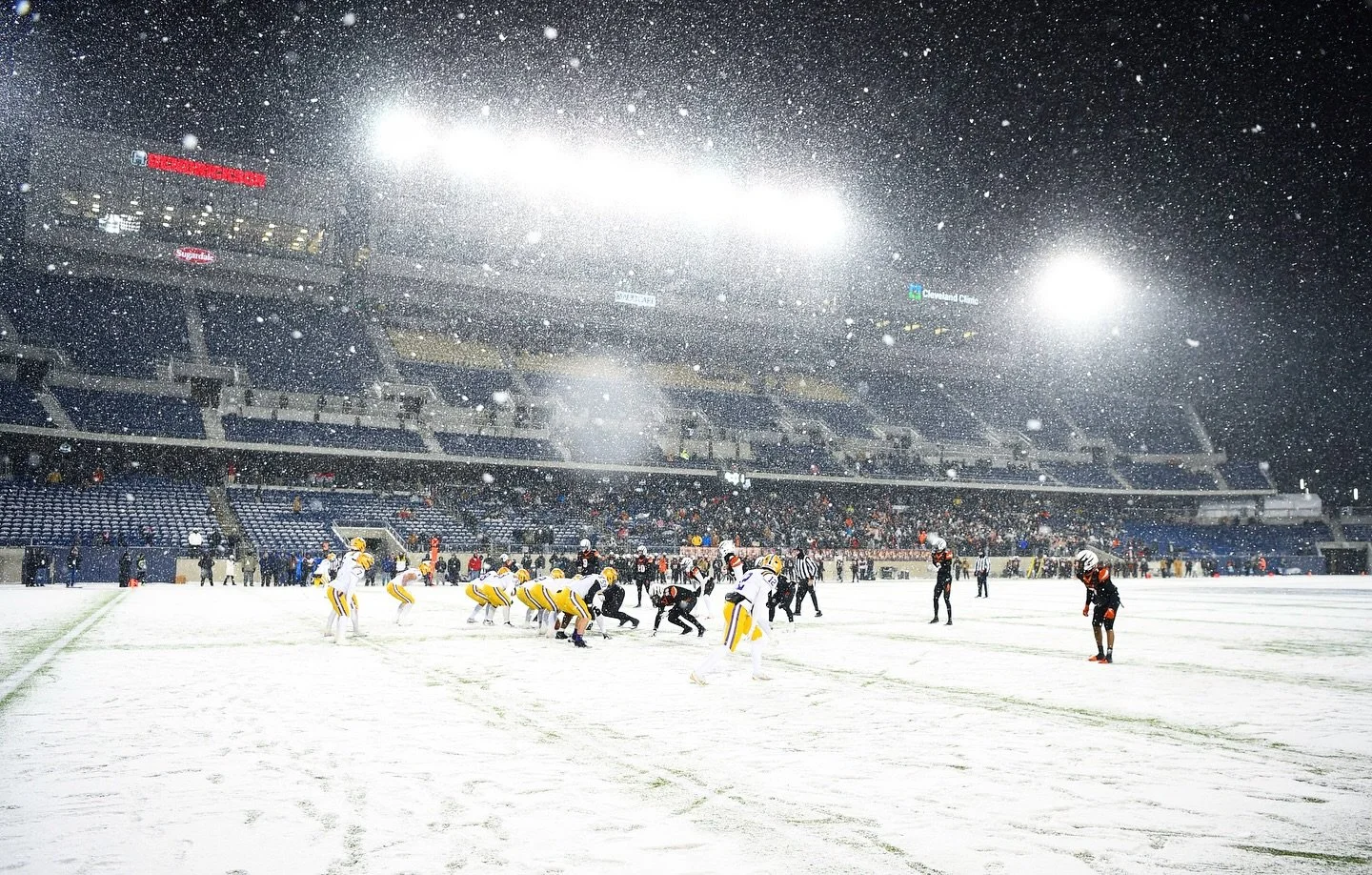 It was a snowy game to say the least &mdash; the roads to and from Canton were bad, and it was cold. This being said, Avon held on for the 20-13 win and the Division II State Championship.

The Eagles (16-0) were one of a small group of Lorain County