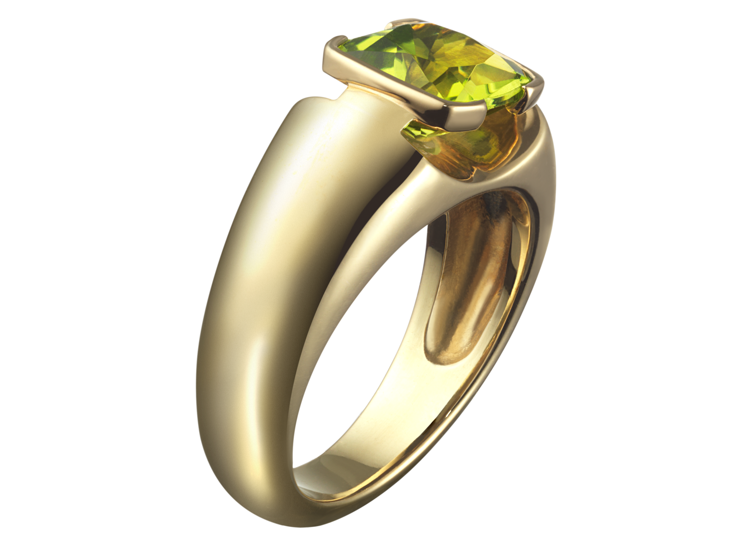 Bague Eolia or jaune péridot coussin 1.png