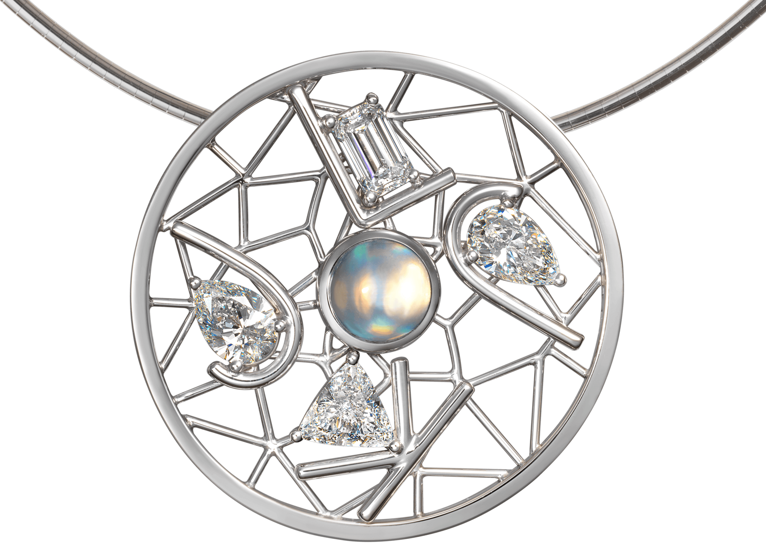 Pendentif Dreamcatcher or blanc diamants et Labradorite.png