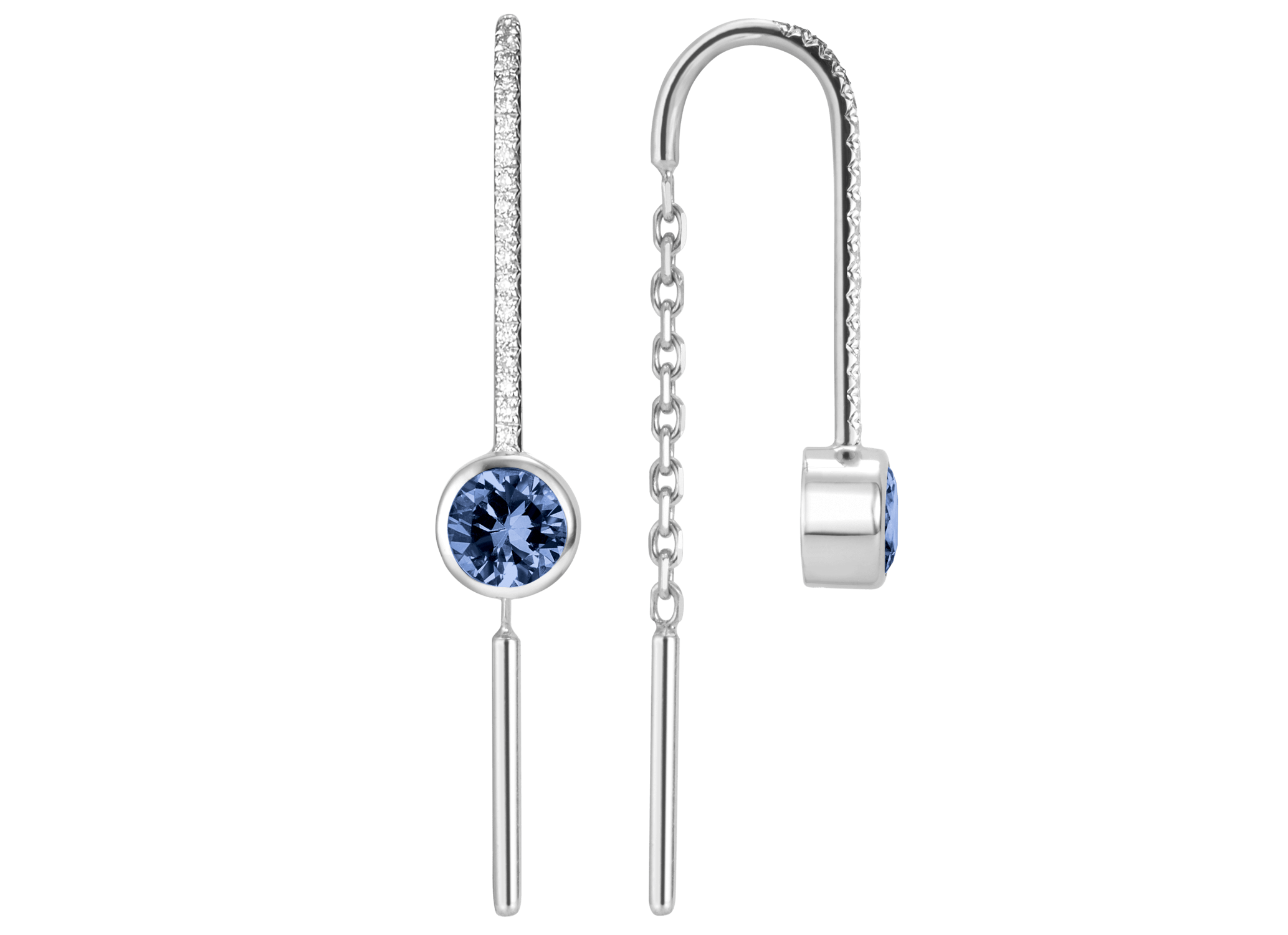 Boucles d'oreille Cha or blanc Saphir Bleu pavage diamants recadré w 2.png