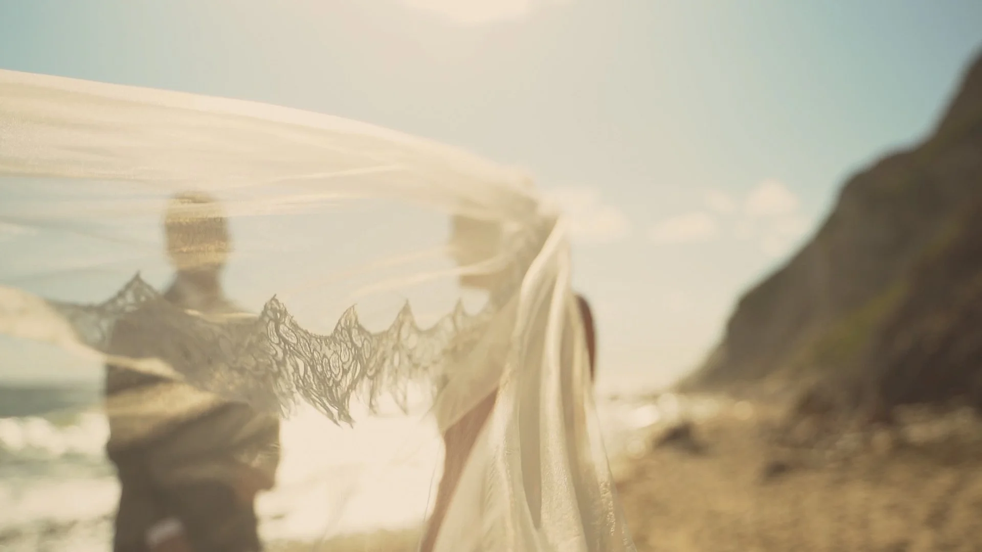 Bride and Groom on Mohegan Bluffs Beach in Block Island