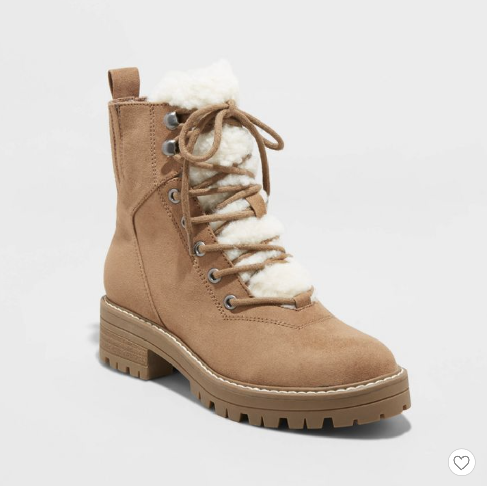 Target Sherpa Lace Up Boots $40