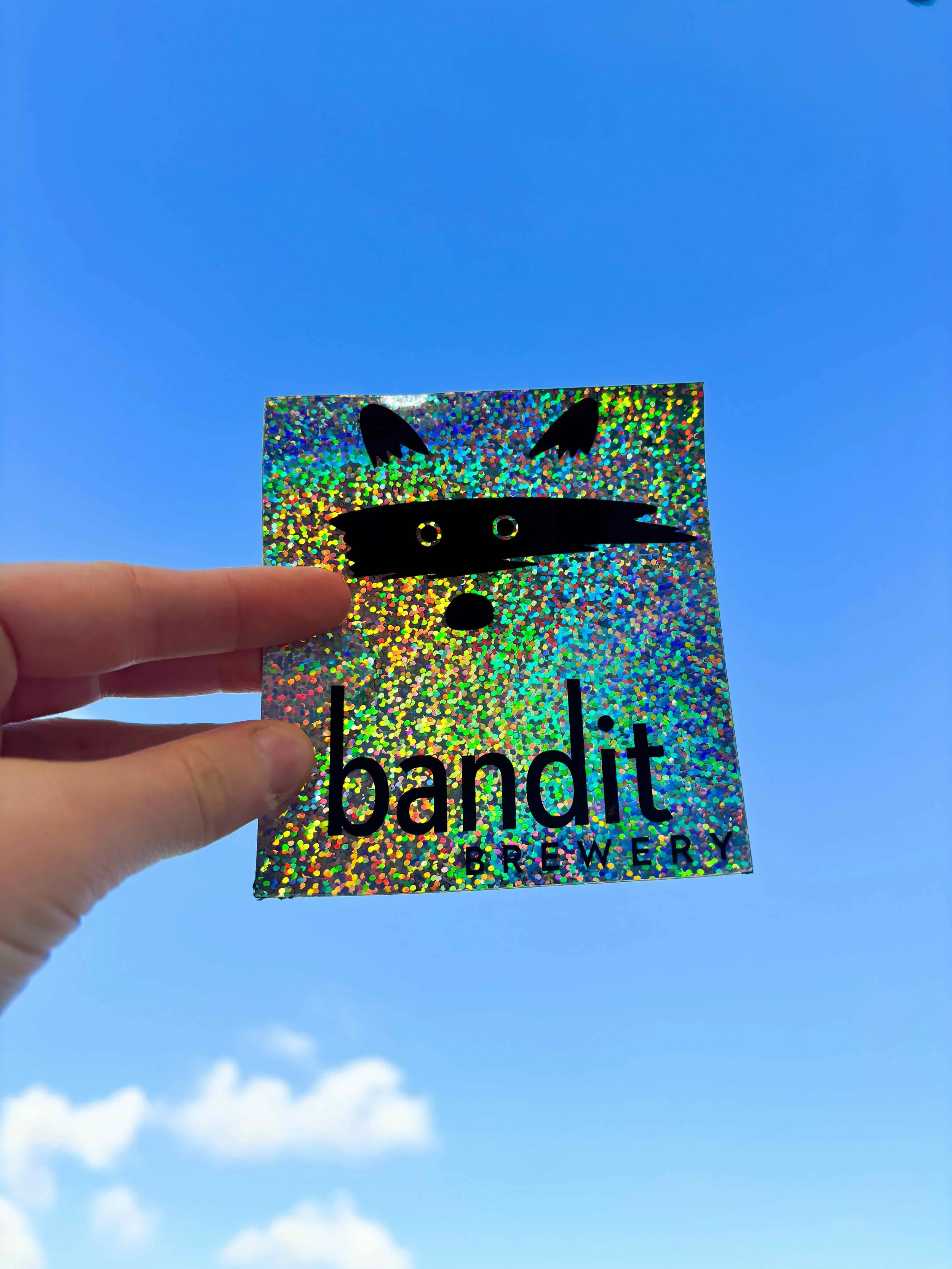 Bandit Glitter Sticker