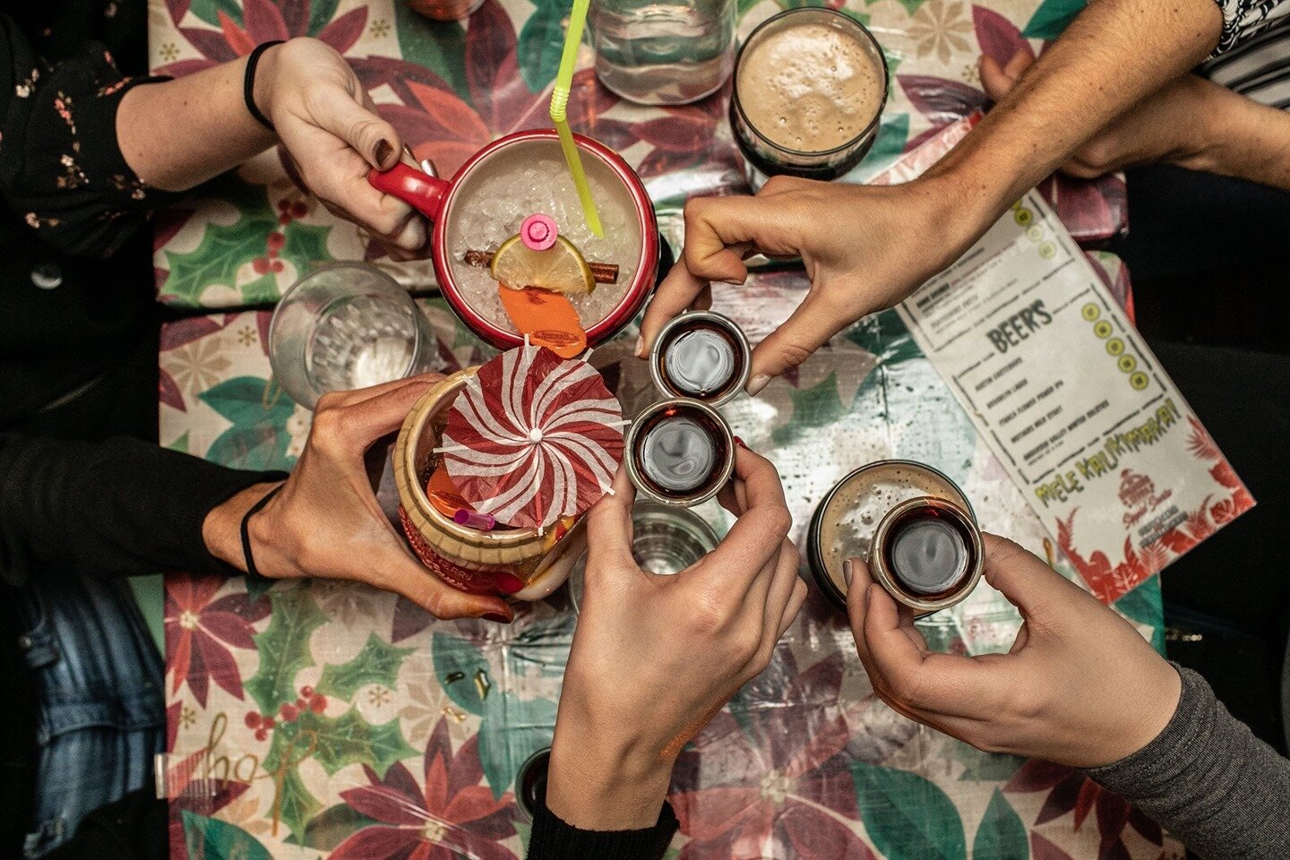 Cheers to a great Sippin' Santa season! Some of our locations are still open: @bitterandtwisted_az, @thevanguardharrison, @themontford.