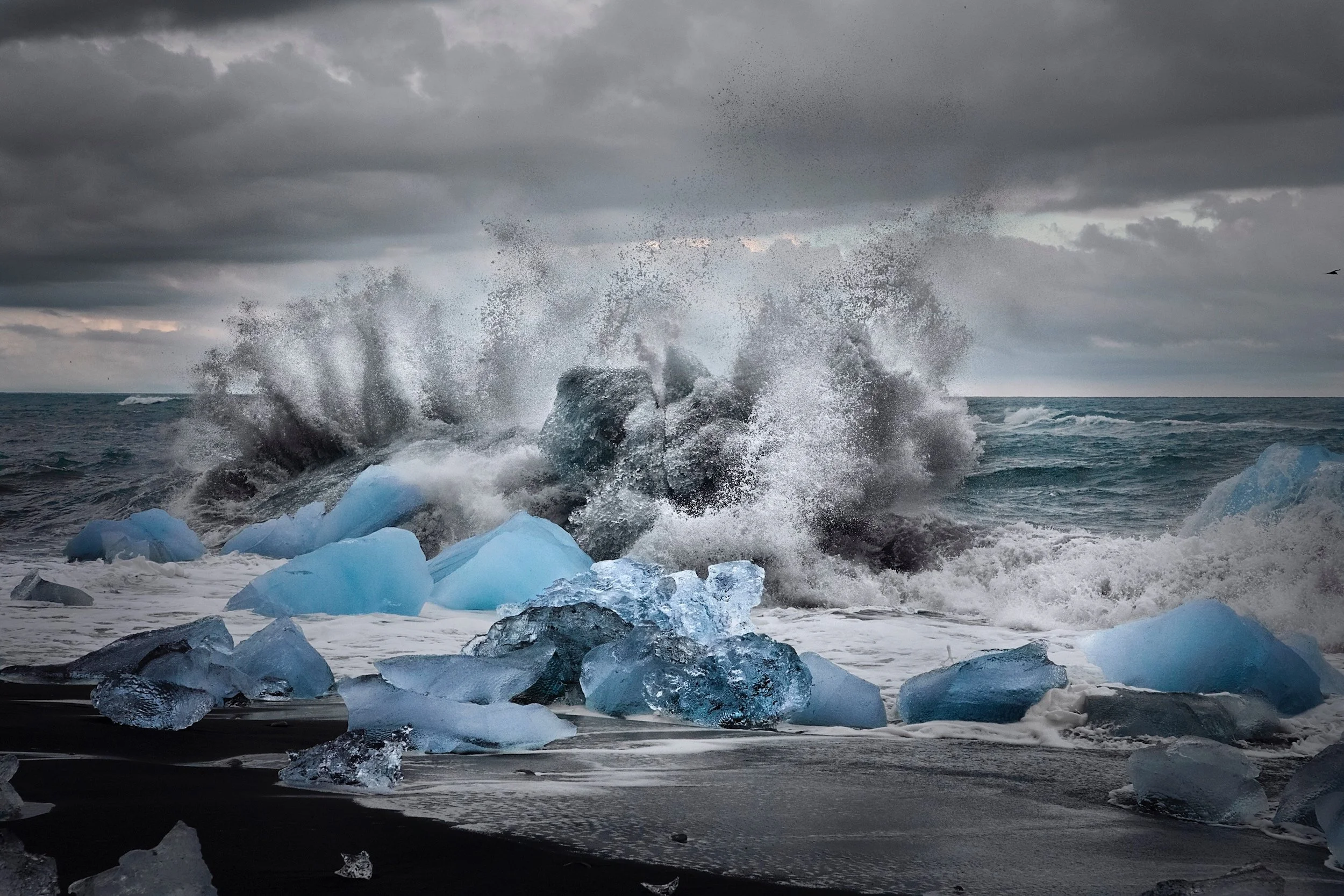 Sea Spray:Iceberg Photo:@AlexiAndreaBordenArtist:#SailingThruIcebergs.jpg
