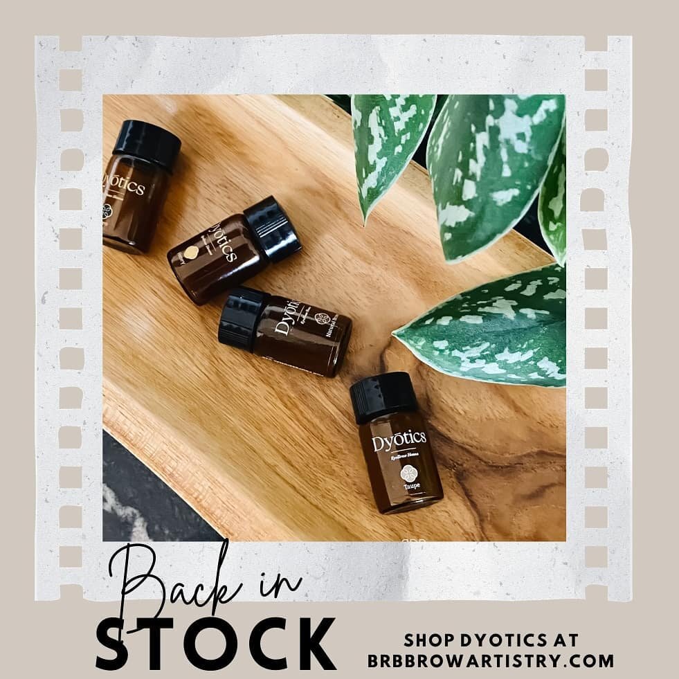 All Dyotics is back in stock! 
Shop now Www.brbbrowartistry.com 

#browhenna
#browlamination #browhighlighter #browhighlight #browartist #BrowBabe #browmaster #browtraining #browproducts #browmapping #browwaxing #browthreading #archaddicts #browsonpo
