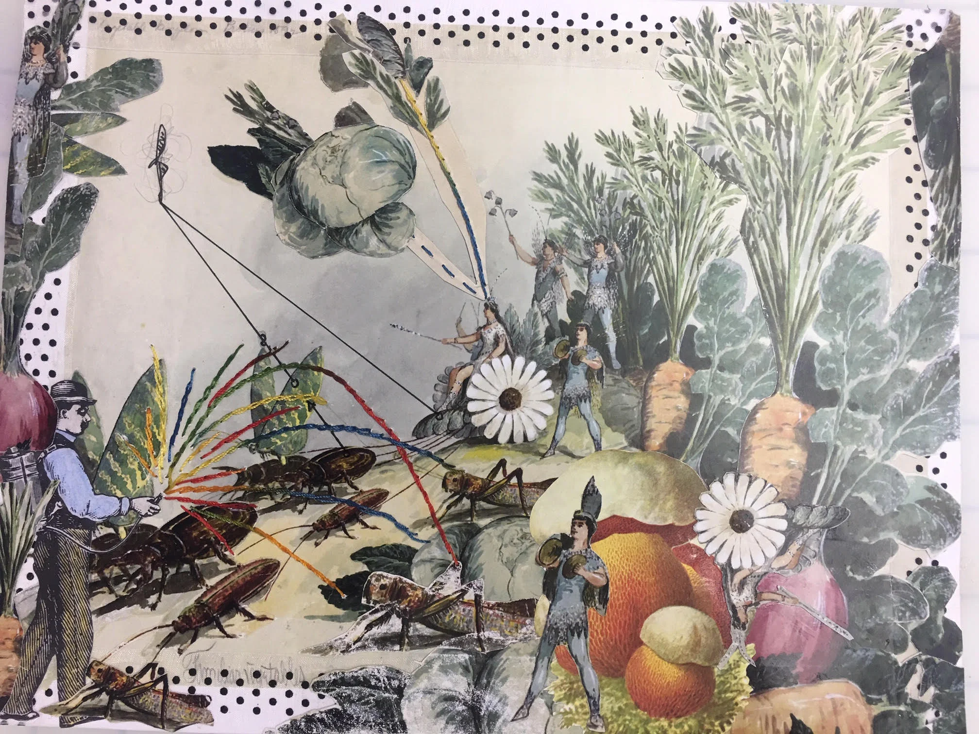 “Imminent Eminence”, 2019, Mixed Media on Paper, 11” x 8 1/2”