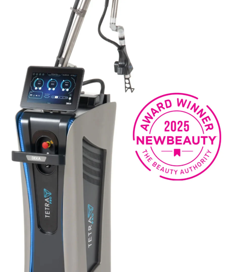 Tetra Pro CO2 laser resurfacing in Milton WI illustrating wrinkle reduction, skin tightening, pigmentation correction, and plumper youthful-looking skin