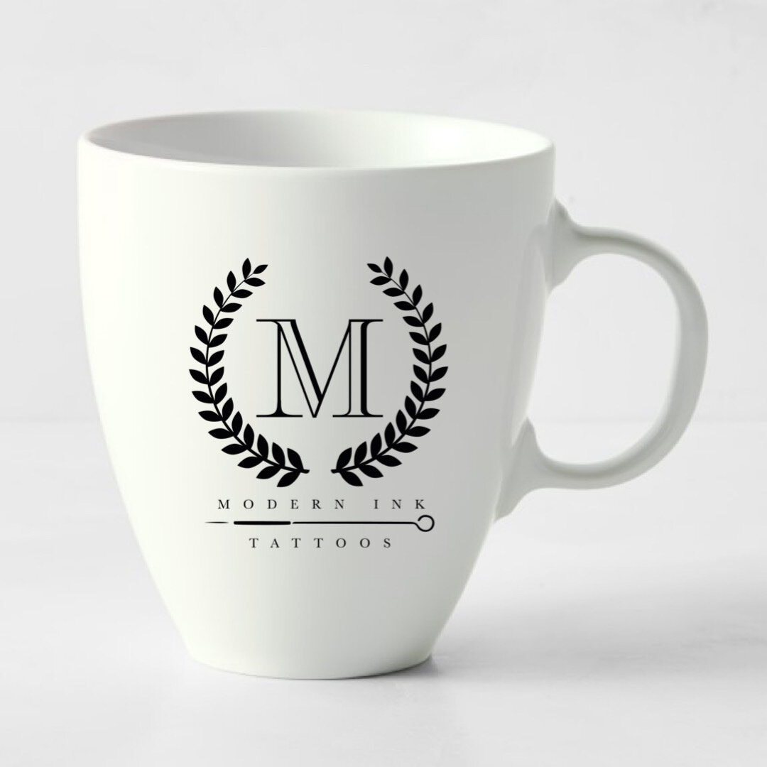 Modern Ink Coffee Mug - White