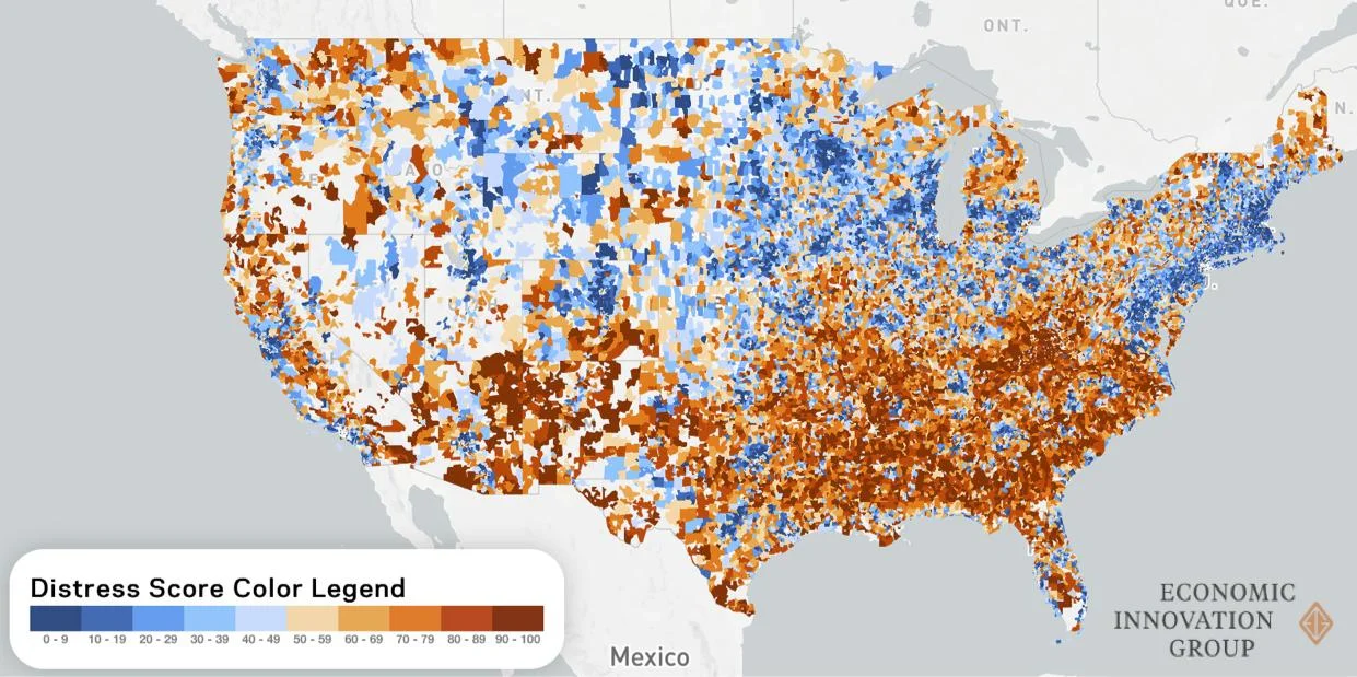 Map by the Economic Innovation Group . For an interactive version, click here .