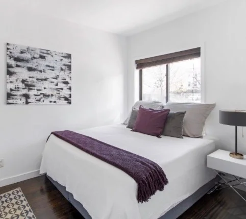 Staging of Greenpoint apartment by Compass. All artwork by Ilana Greenberg