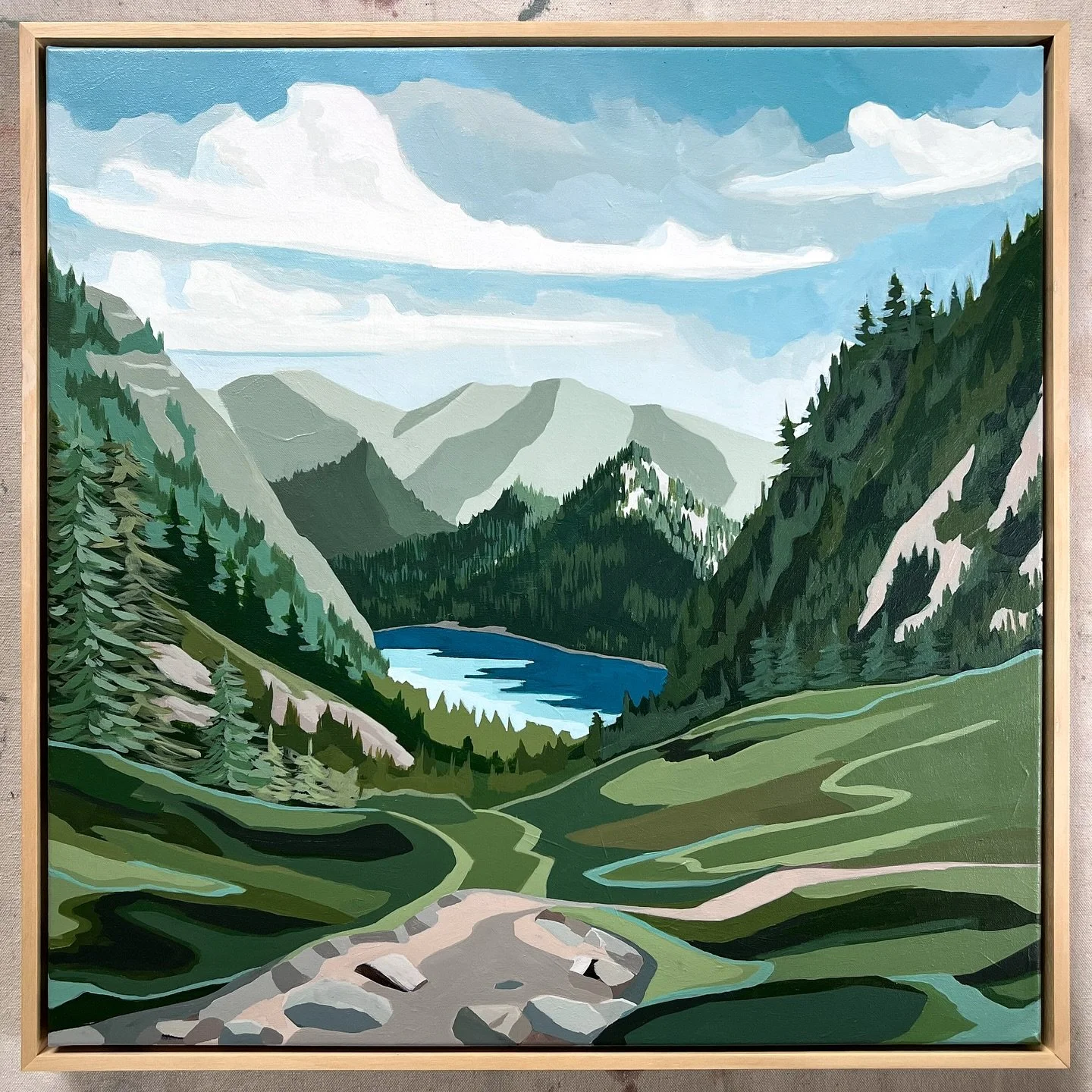 &ldquo;Hear The Mountains&rsquo; Glorious Call&rdquo;
Framed 24x24&rdquo; original acrylic on canvas

Available on the site now - link is in my bio❤️❤️

Canvas and frame courtesy of @blank.inspiration 

#landscapepaintings #landscapepainting #landsca