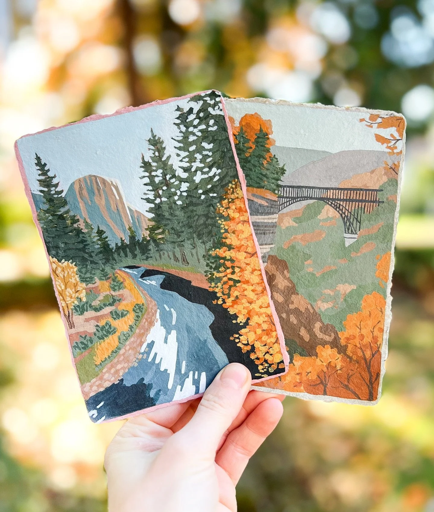 The fall colors are HERE🍂🍁

I was actually noticing them a ton on my drive out to a friends house today. Visually, spring and fall are my absolute favorite times of the year here in Oregon. And this fall is no exception 🤩

These two pieces will be