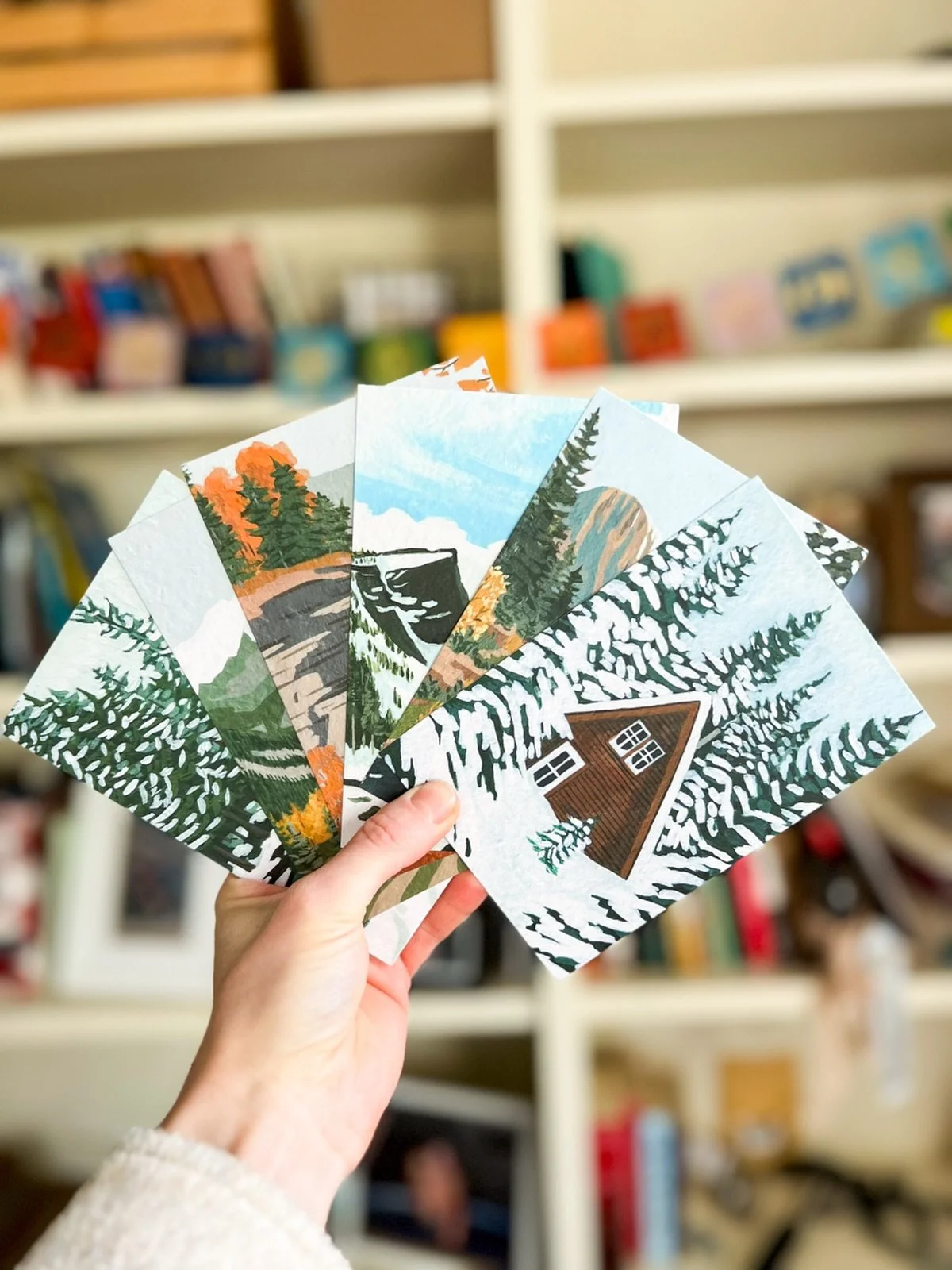 They&rsquo;re HERE!☃️ Christmas cards have landed in my print shop!
PLUS I&rsquo;ve also got 5x7&rdquo; matter prints of my fave 3 images from the card pack (if you just are keen for 1!) and of course the original paintings are available under the la